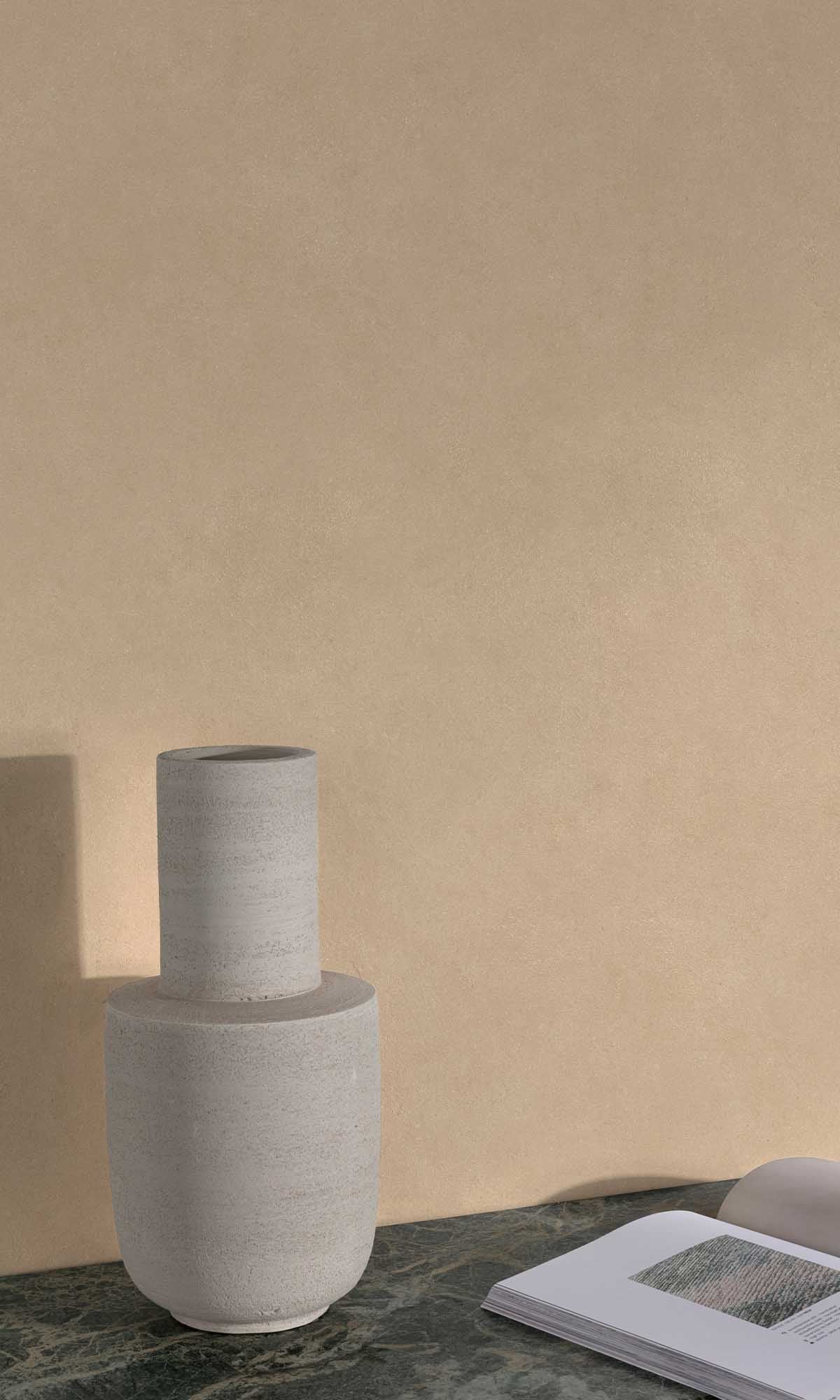 Warm Sand Faux Concrete Wallpaper R10142