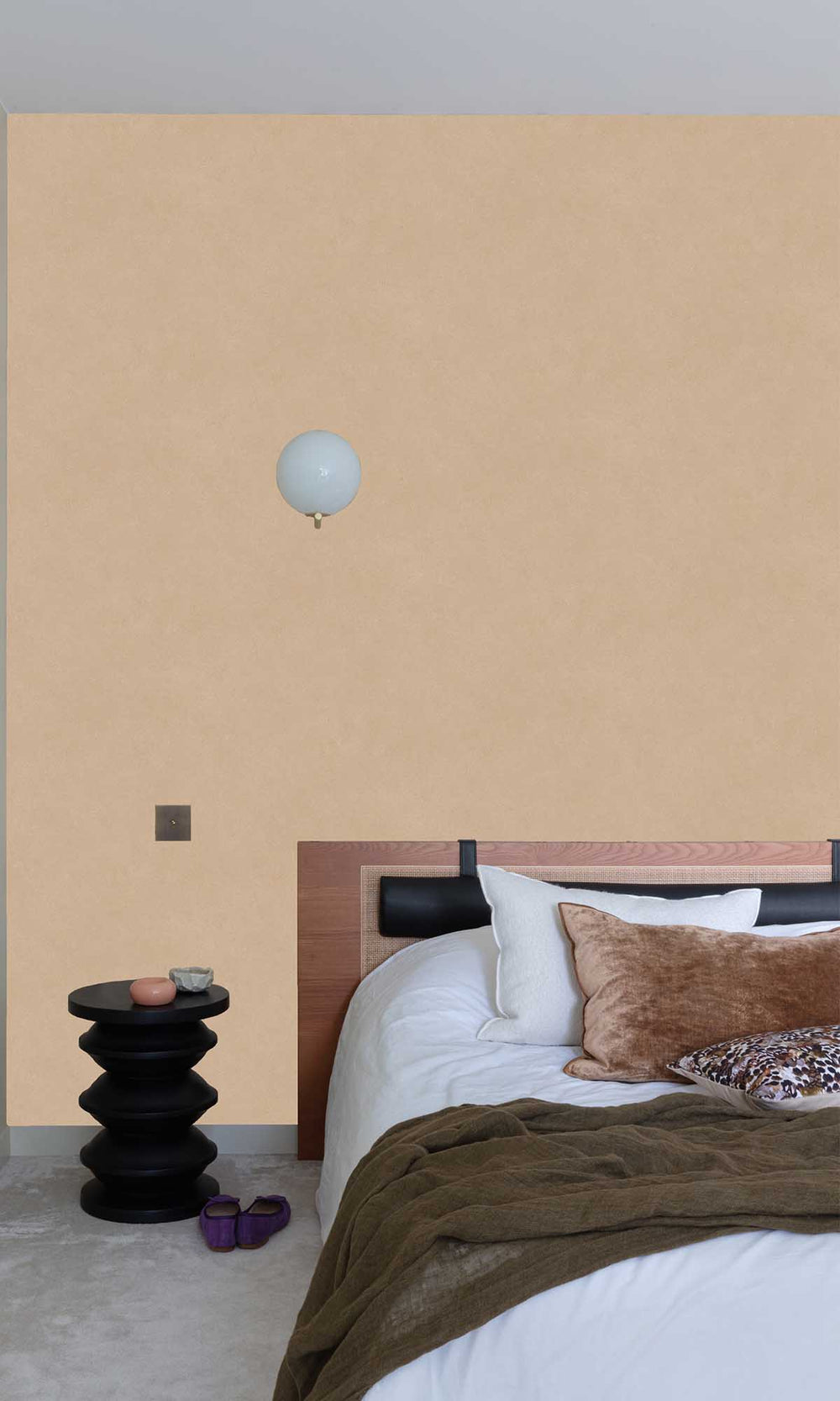 Warm Sand Faux Concrete Wallpaper R10142