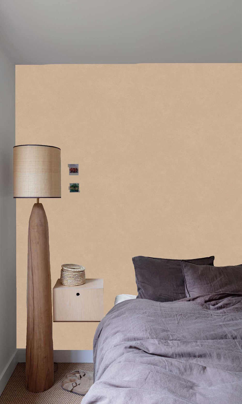 Warm Sand Faux Concrete Wallpaper R10142