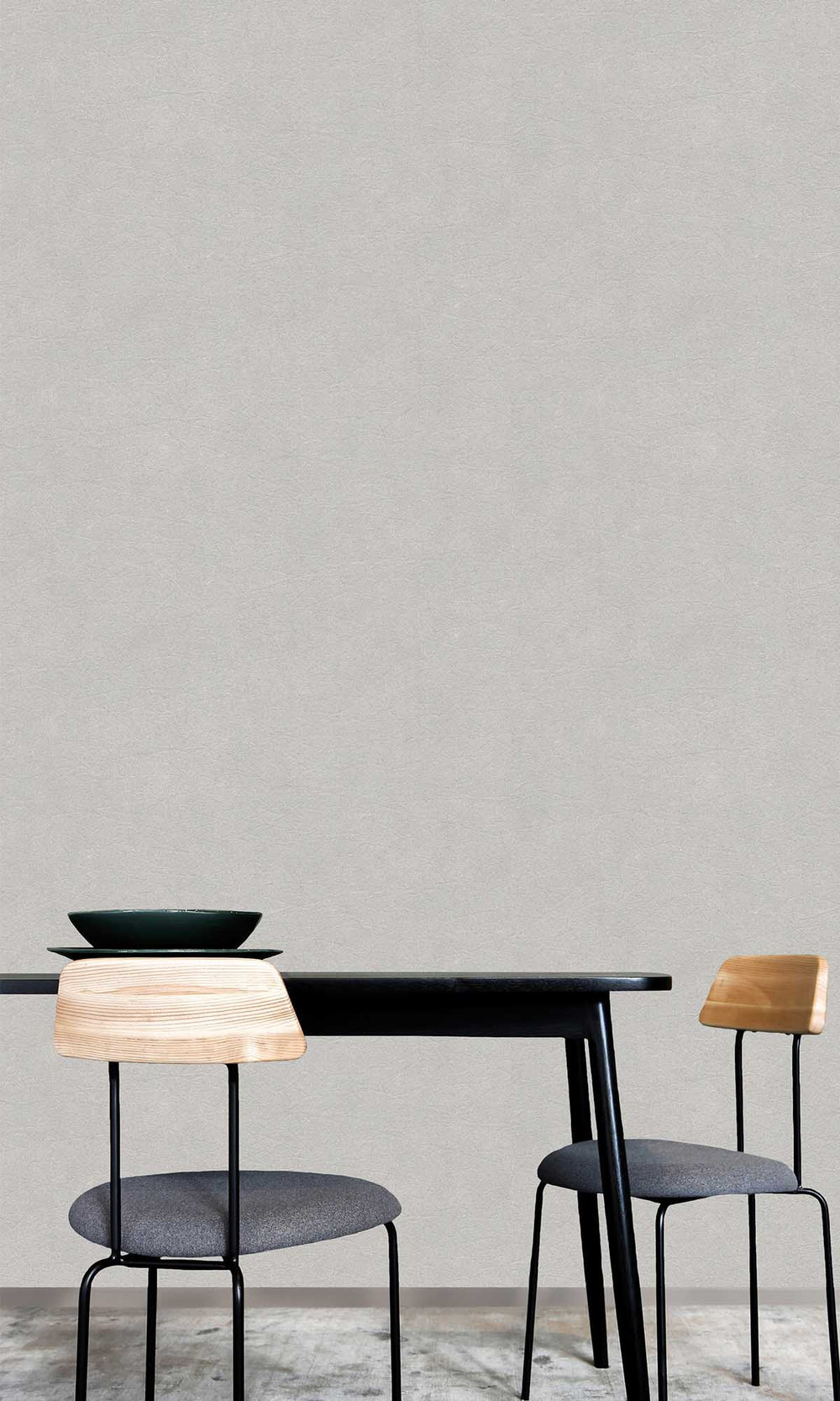 Grey Scape Faux Leather Wallpaper R10144