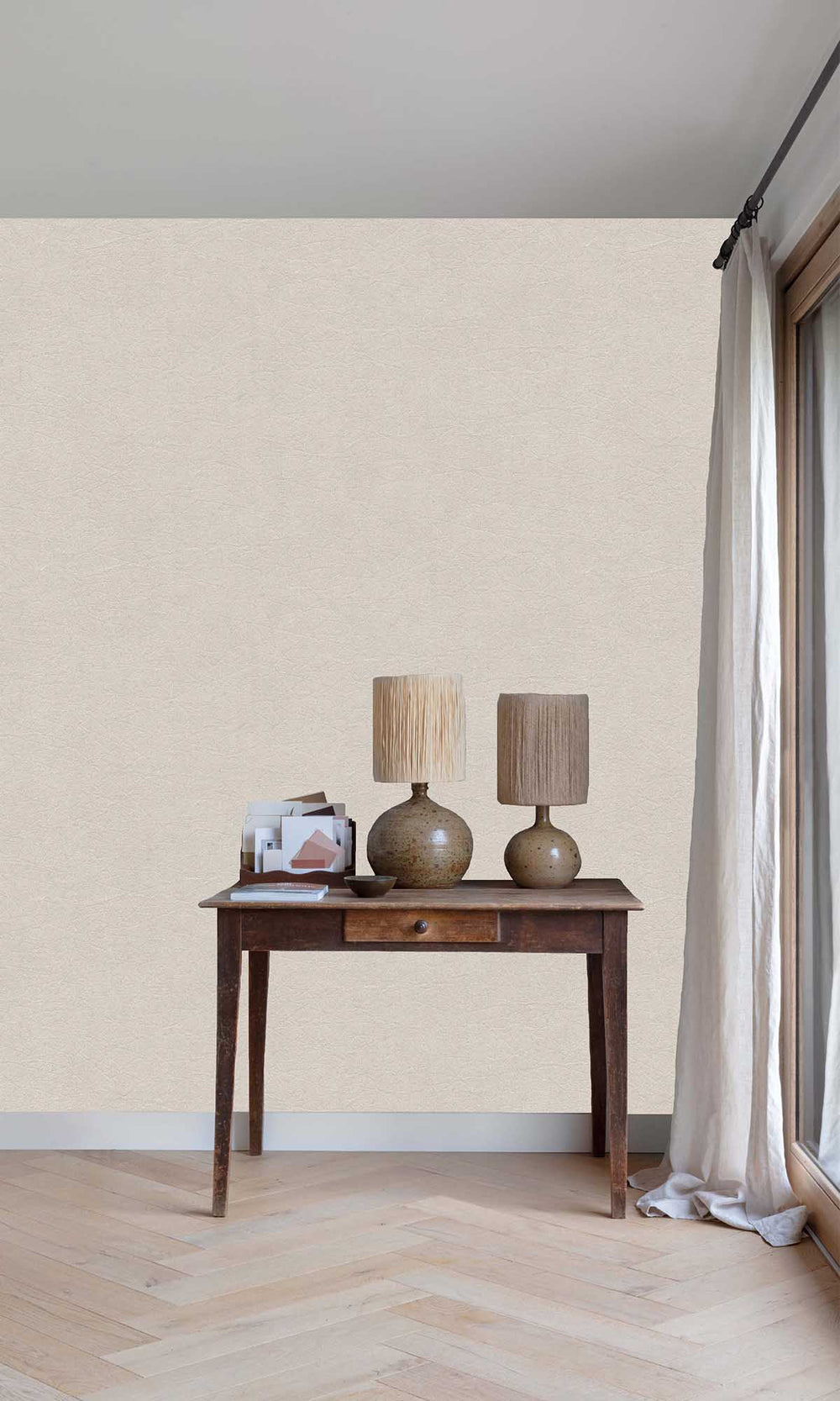 Pearl Ash Faux Leather Wallpaper R10146