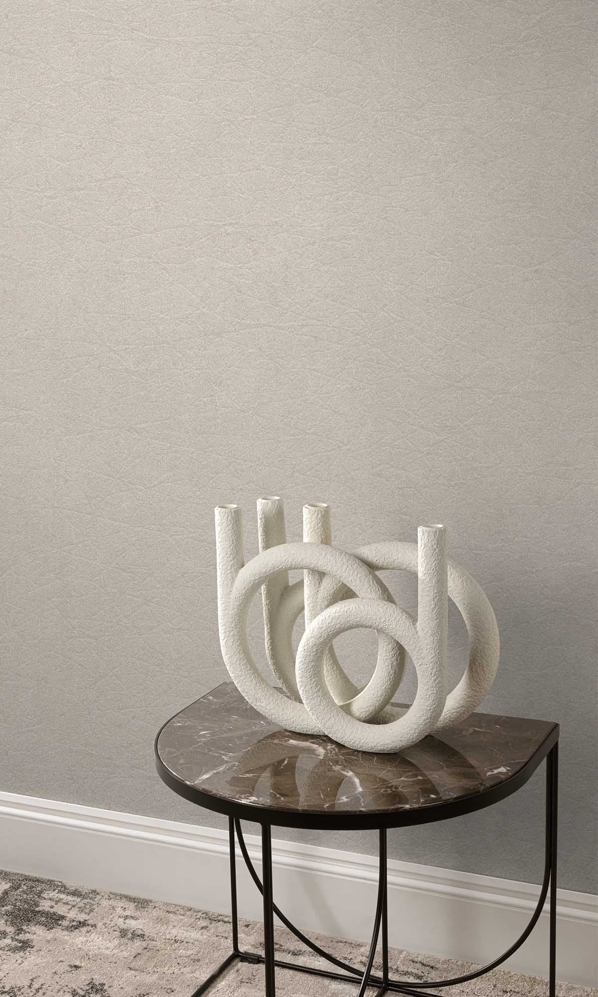 Linnet Beige Faux Leather Wallpaper R10147