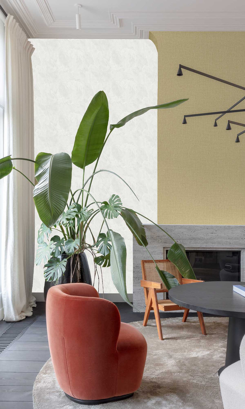 Porpoise Grey Faux Natural Slate Wallpaper R10148