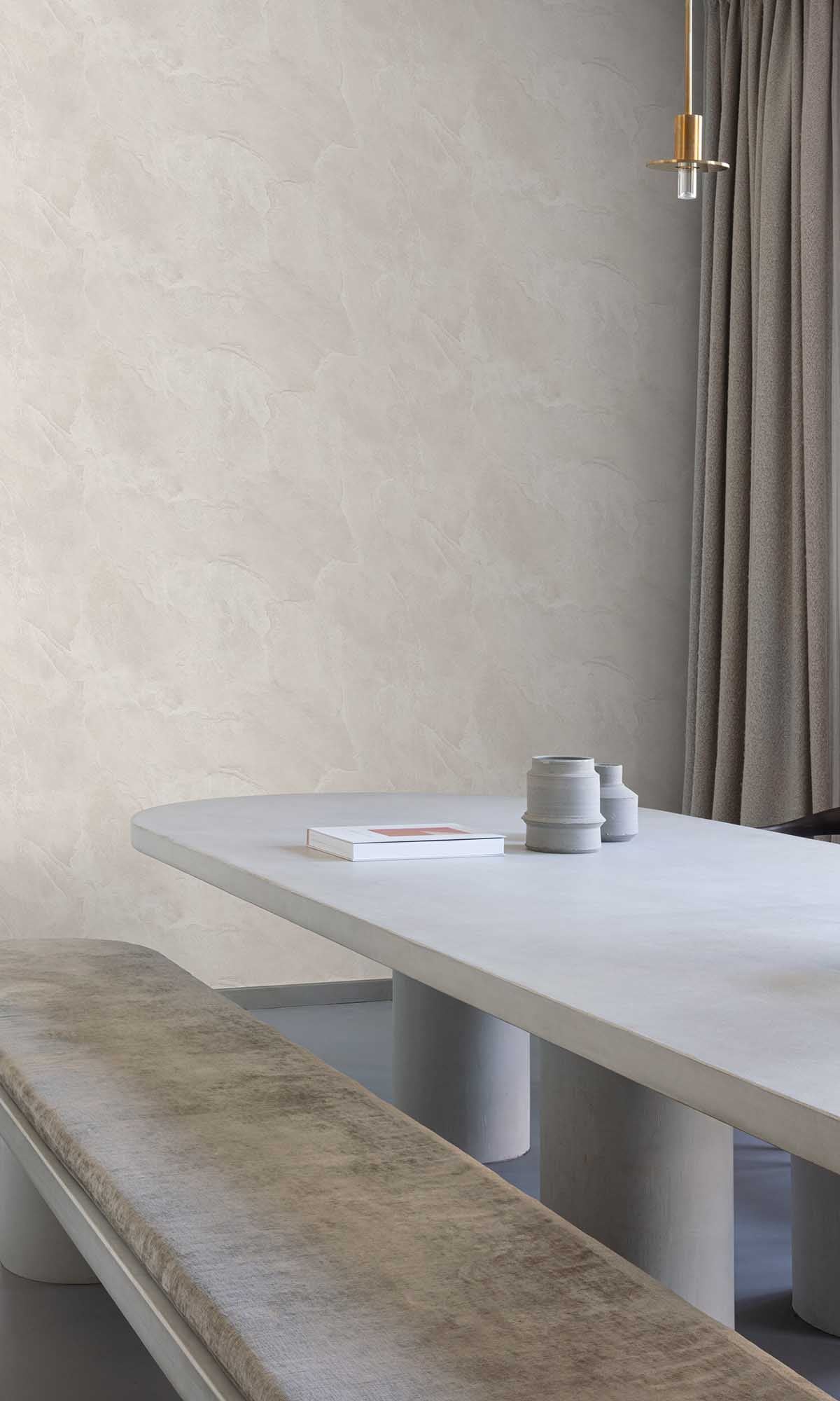 Light Taupe White Faux Natural Slate Wallpaper R10152