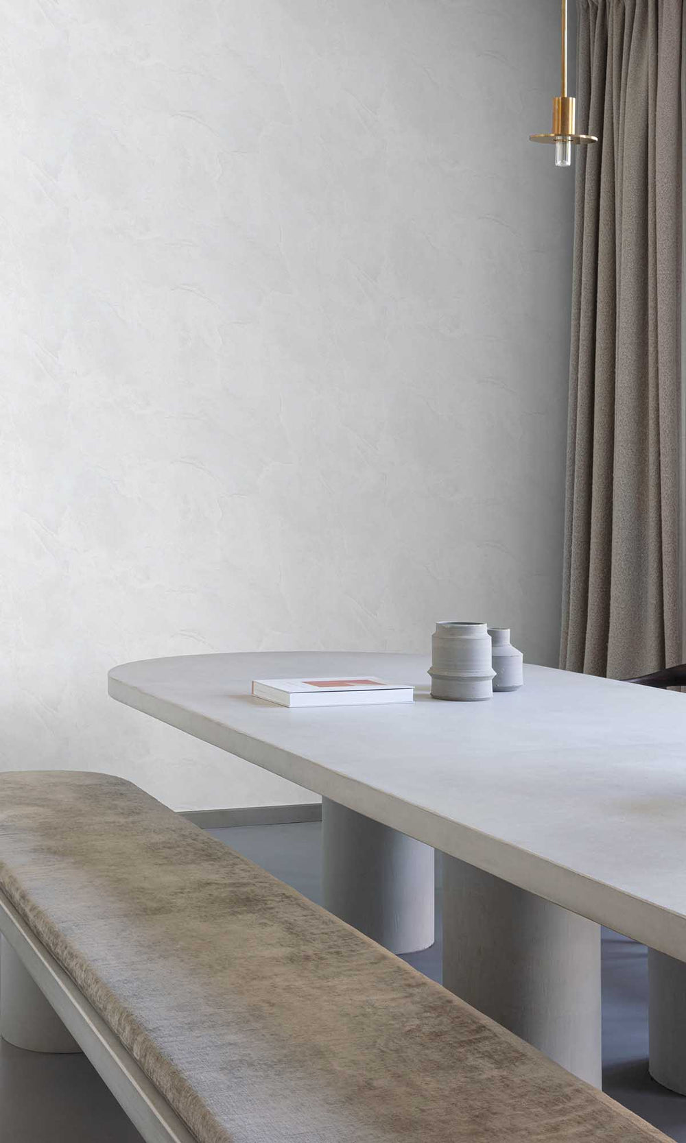 Dusty Grey Faux Natural Slate Wallpaper R10153