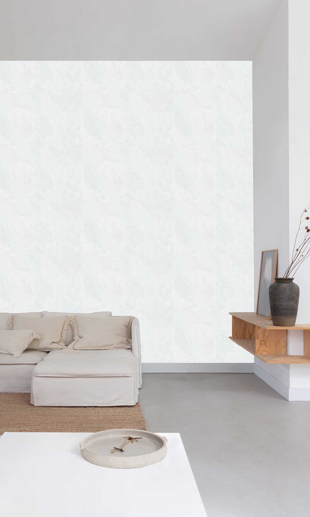 Dusty Grey Faux Natural Slate Wallpaper R10153