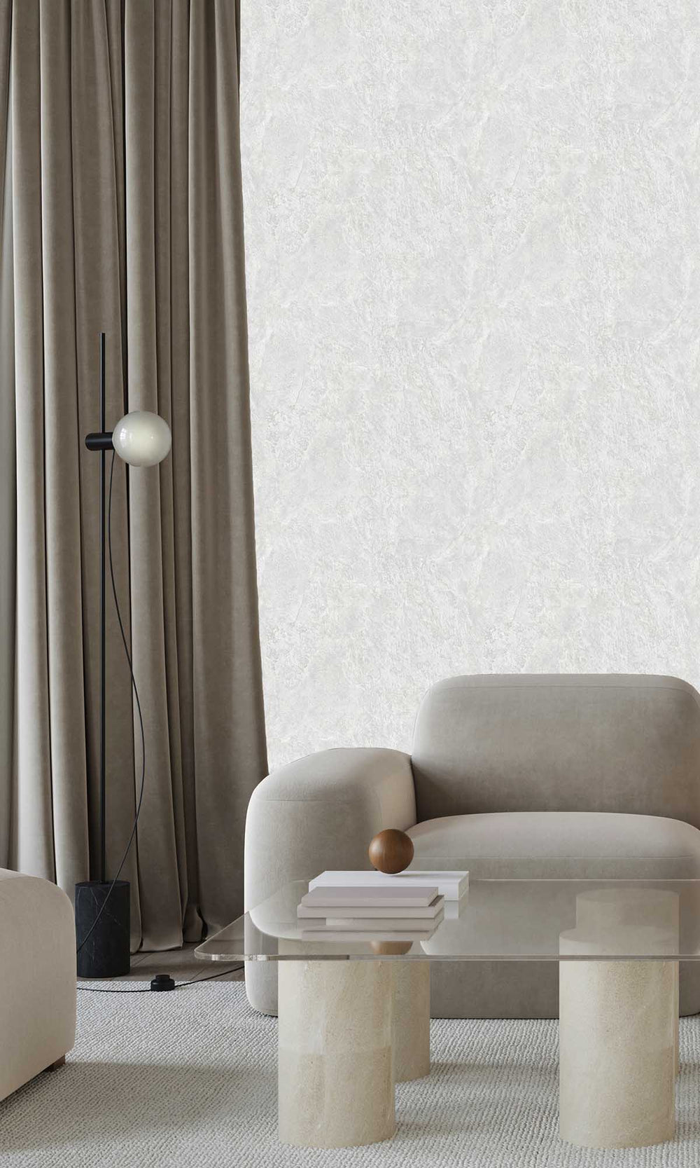 Royal Silver Faux Slate Wallpaper R10154