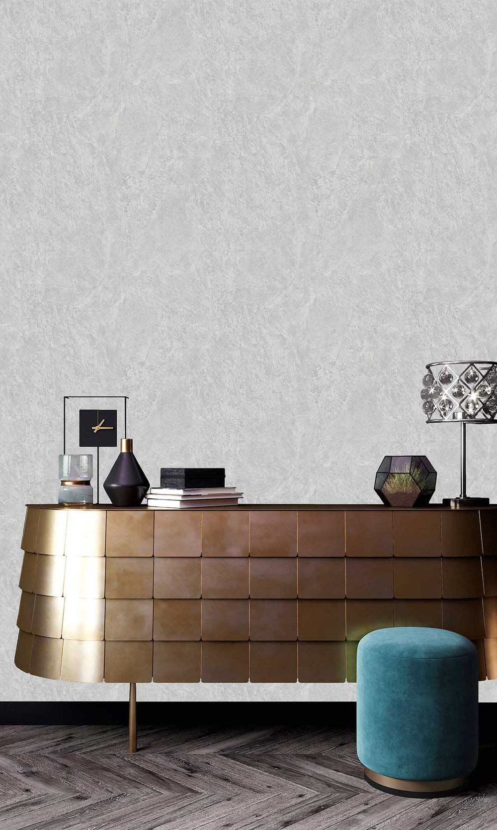 Cerebellum Grey Faux Slate Wallpaper R10155