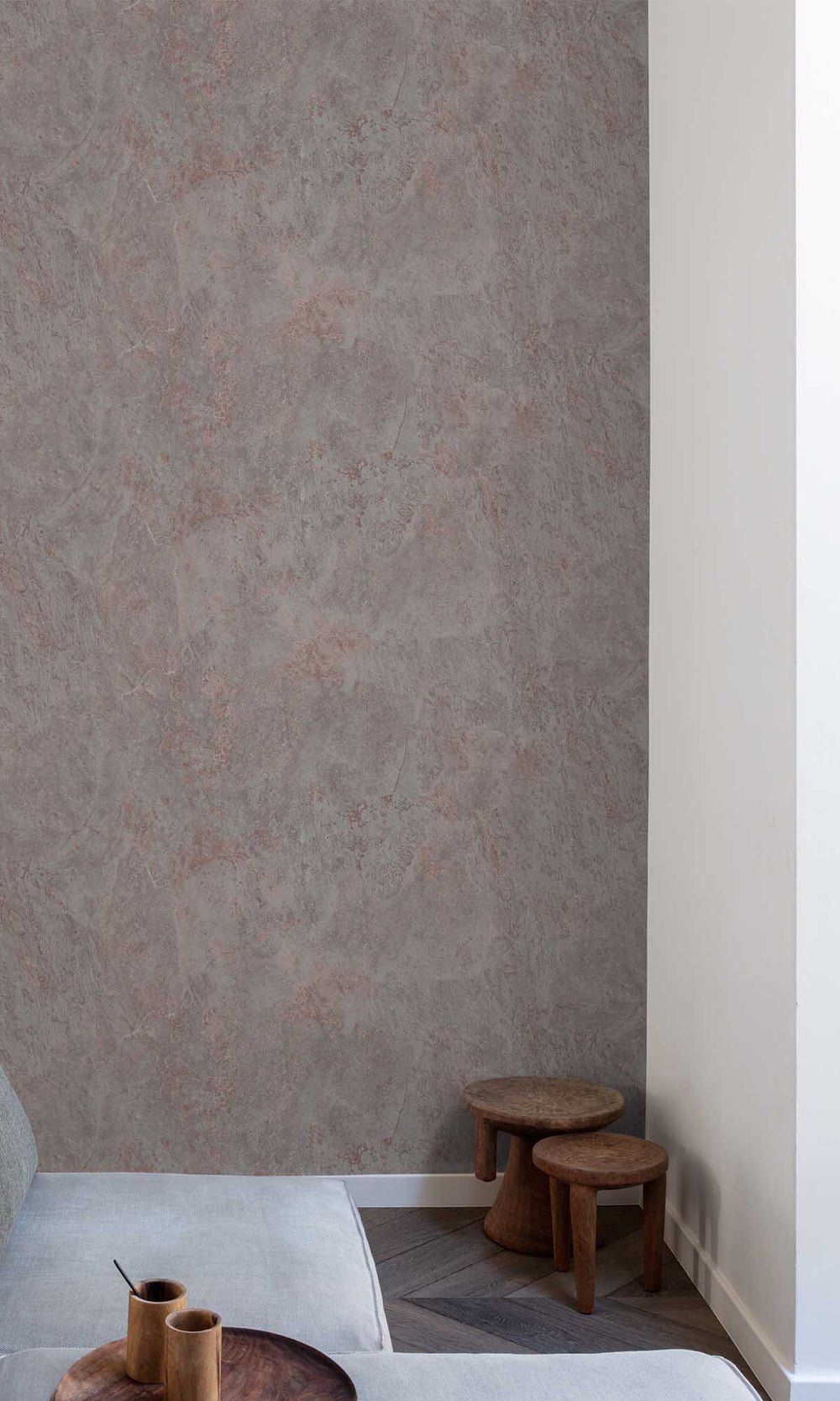 Steeple Grey Faux Slate Wallpaper R10156