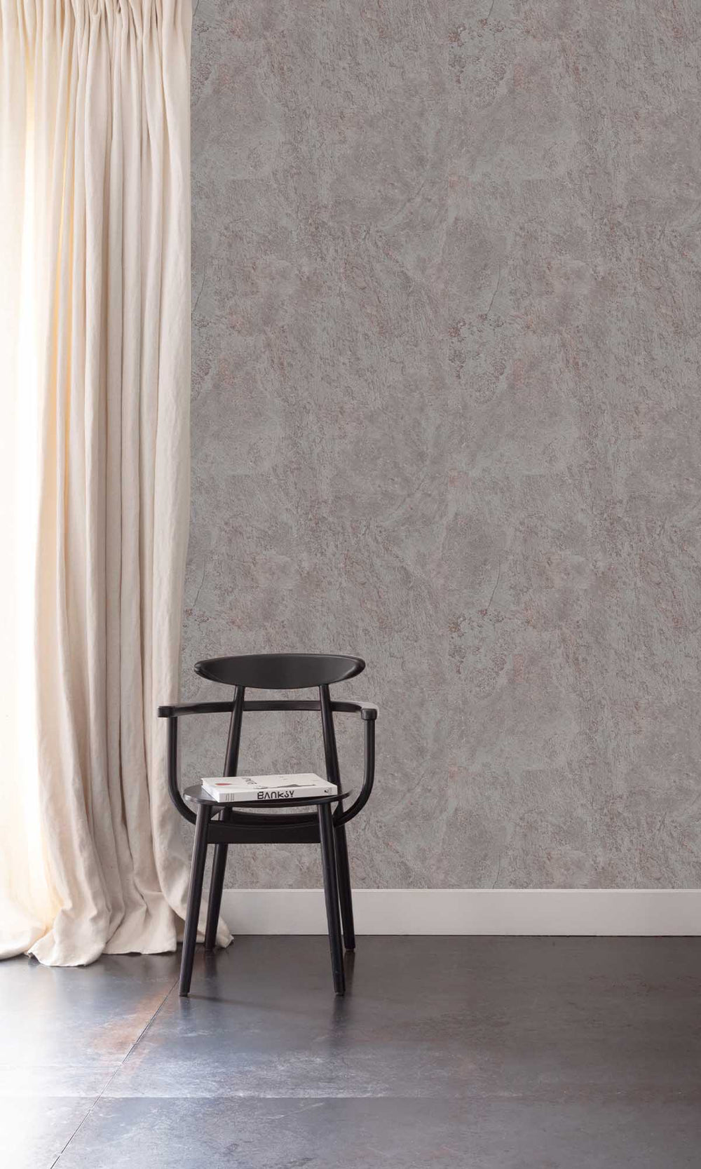 Steeple Grey Faux Slate Wallpaper R10156