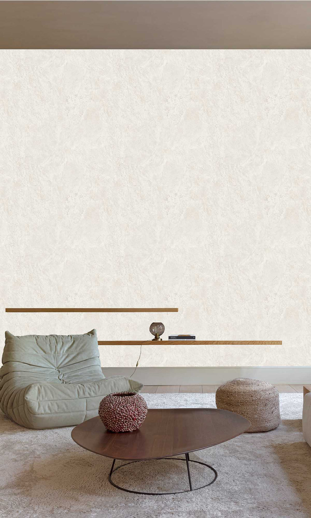 Sauvignon Beige Faux Slate Wallpaper R10157
