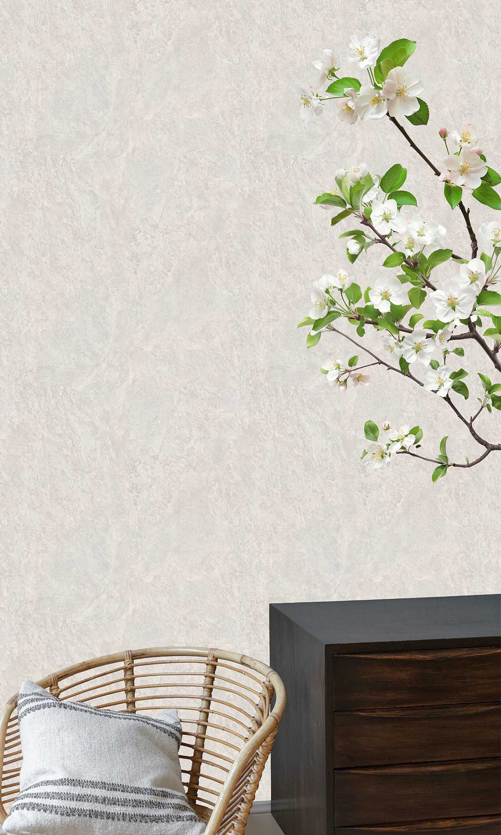 Shy Beige Faux Slate Wallpaper R10158
