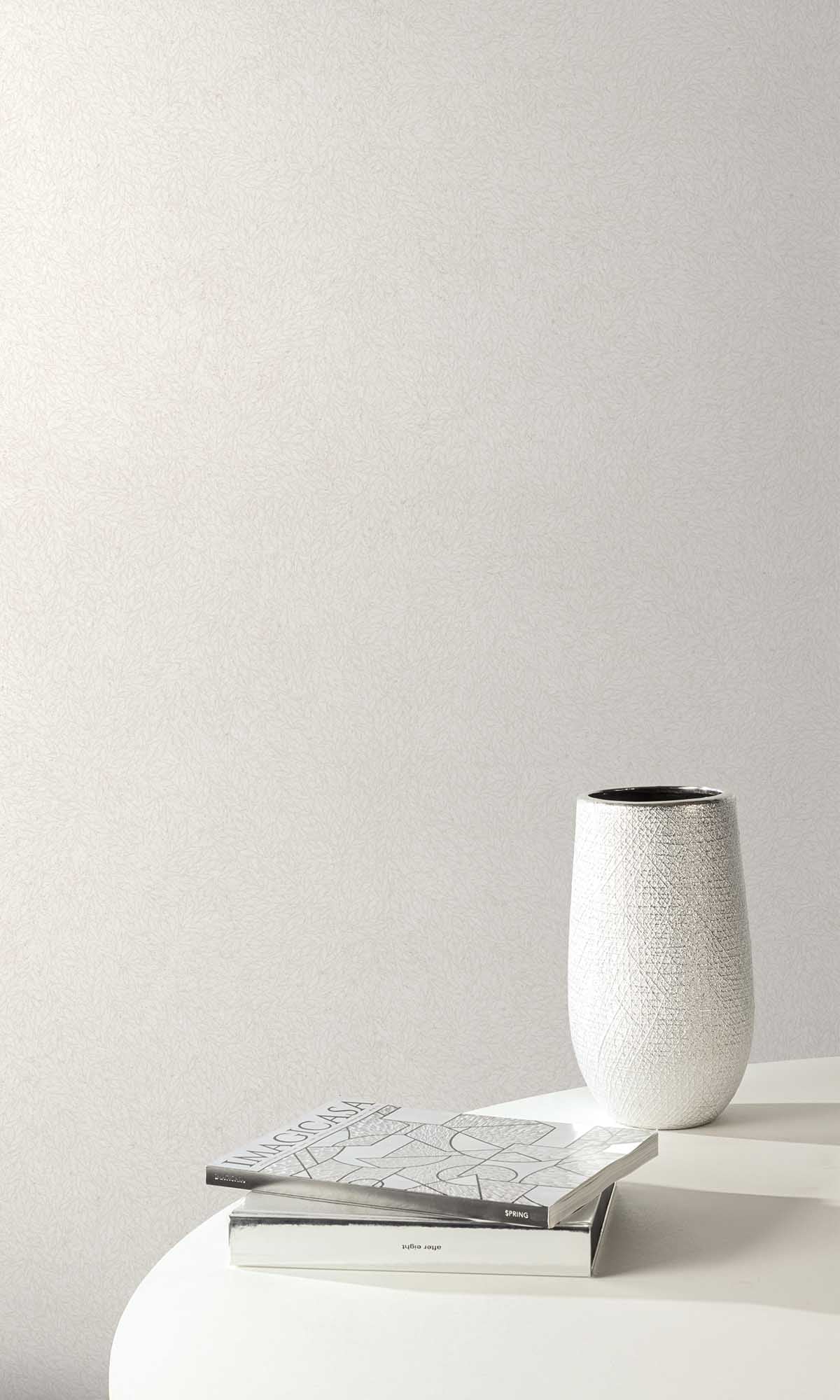 Cool Slate Abstract Leaf Print Wallpaper R10162