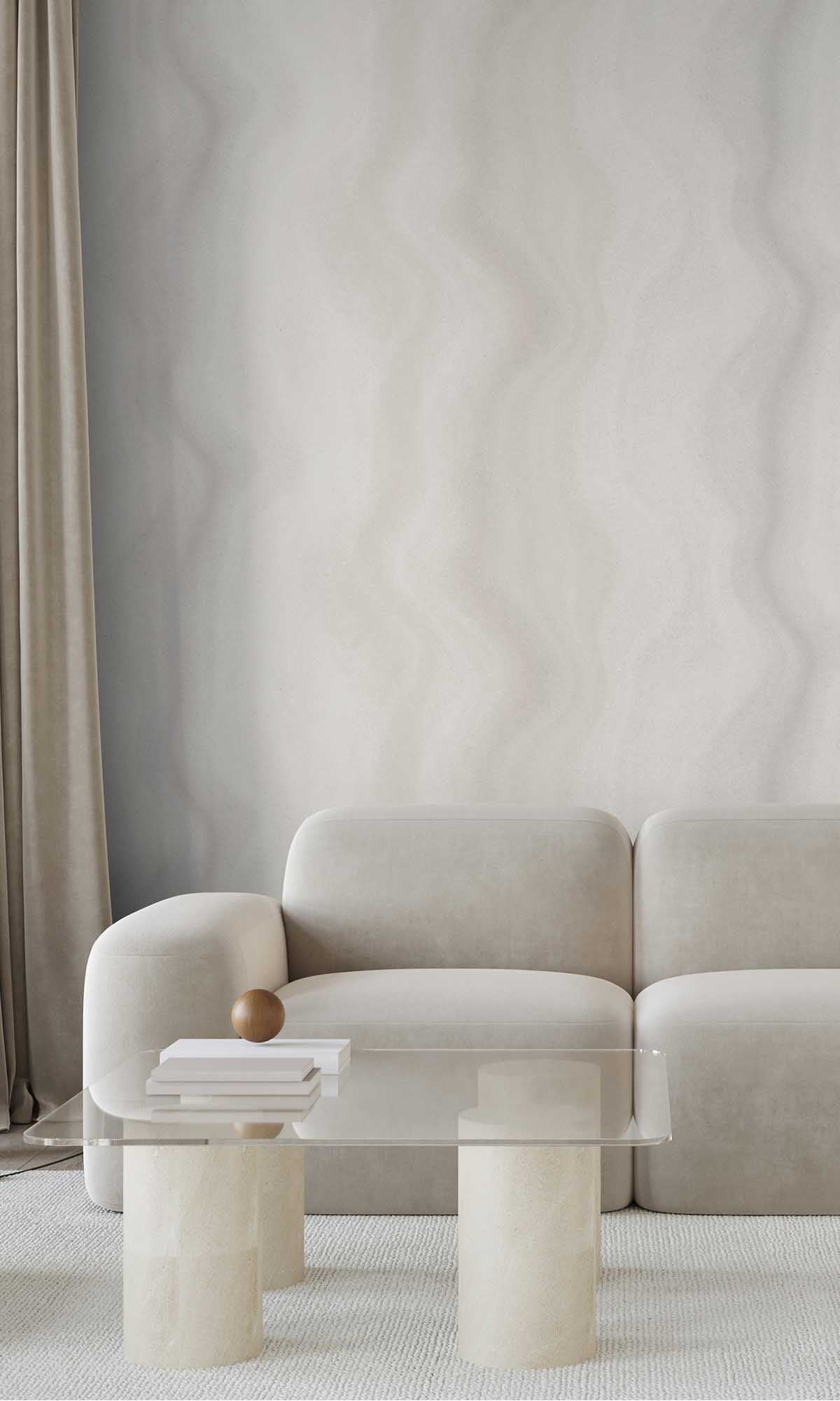 Silver Sand Abstract Moire Wave Wallpaper R10165
