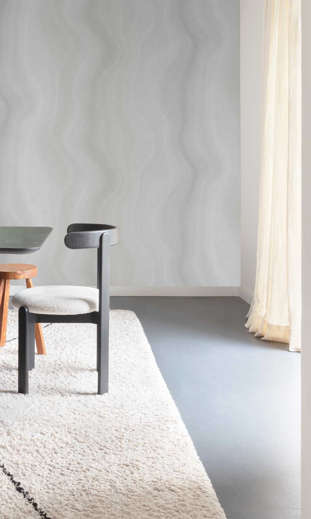 Plymouth Grey Abstract Moire Wave Wallpaper R10166
