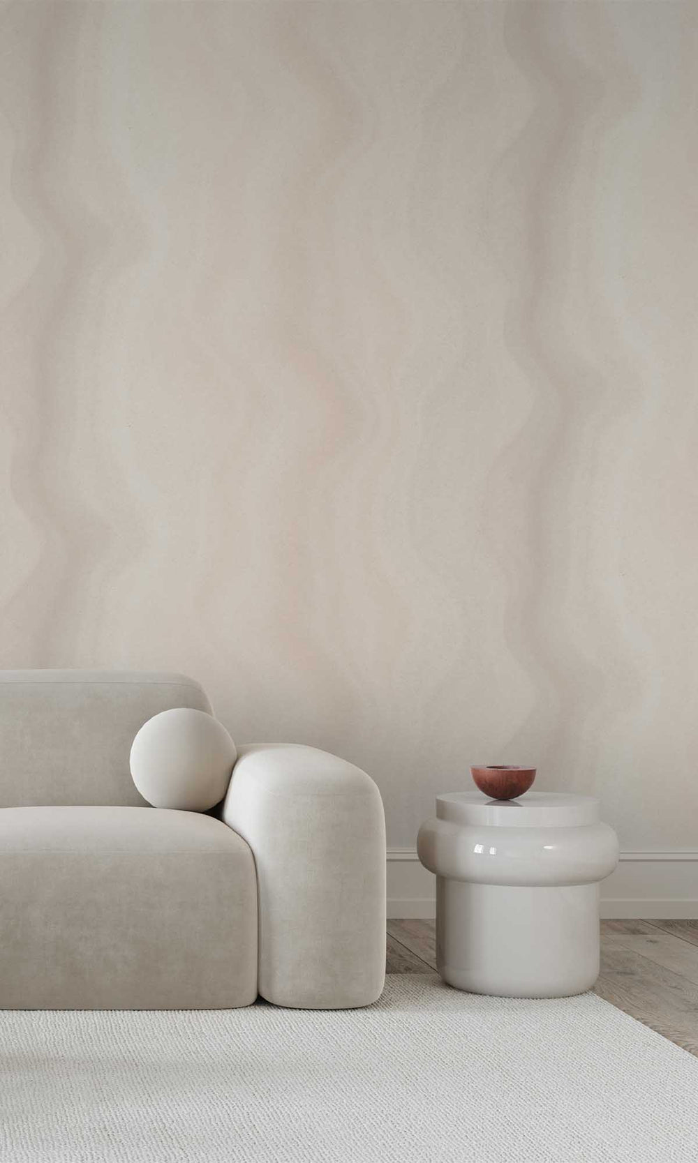 Suntan Beige Abstract Moire Wave Wallpaper R10168