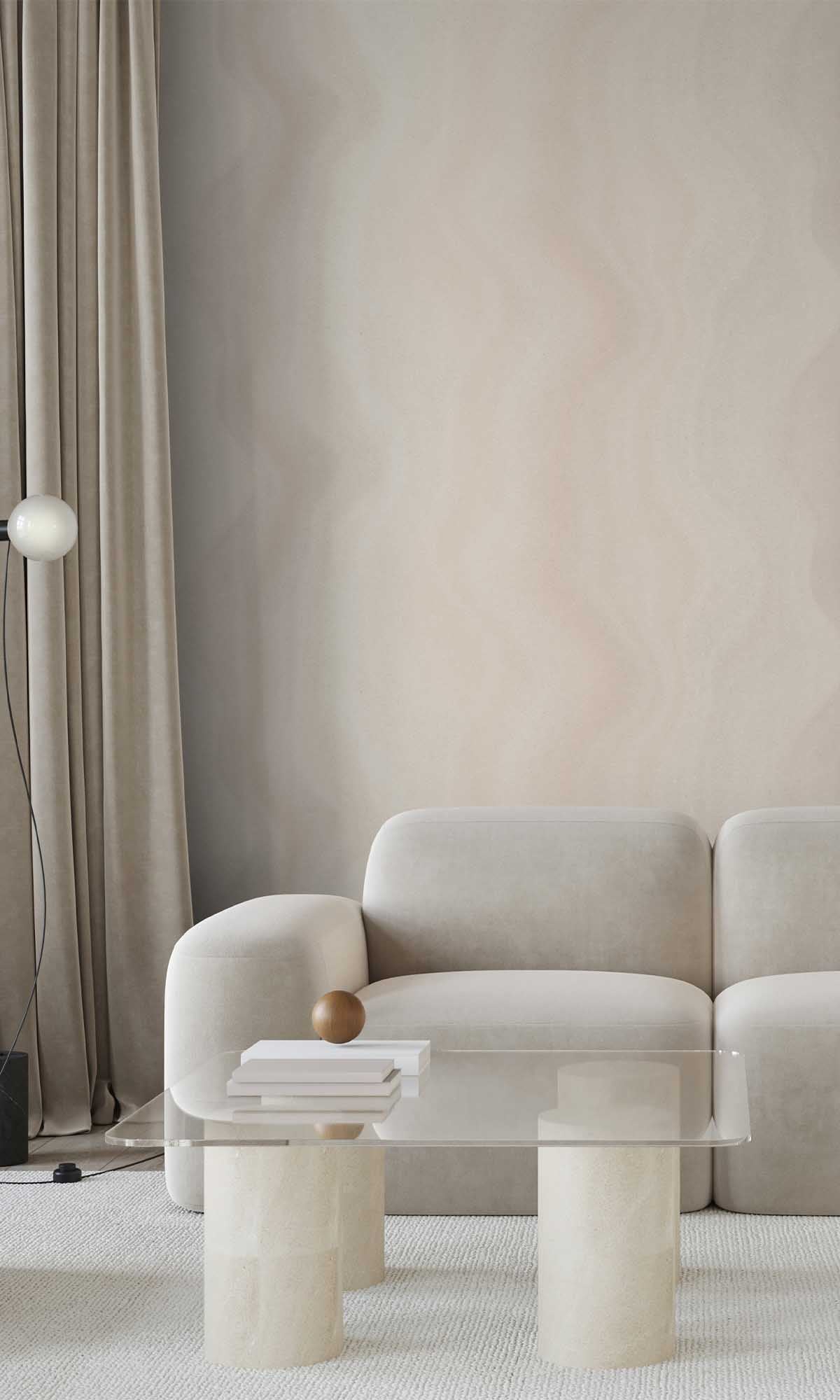 Suntan Beige Abstract Moire Wave Wallpaper R10168