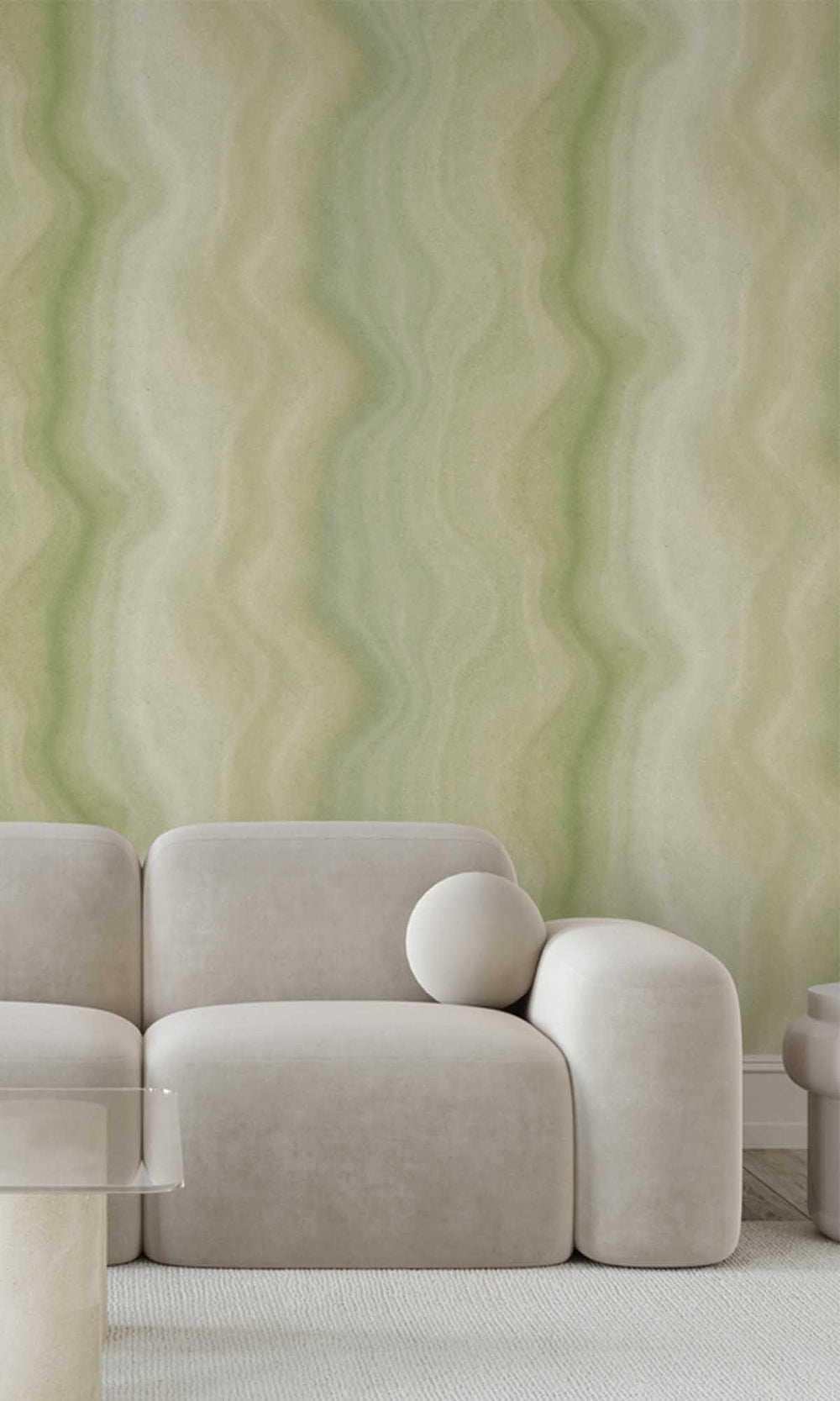 Paseo Verde Abstract Moire Wave Wallpaper R10171