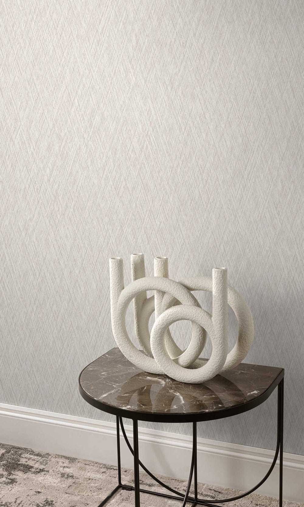 Mountain Grey Geometric Crisscross Wallpaper R10173