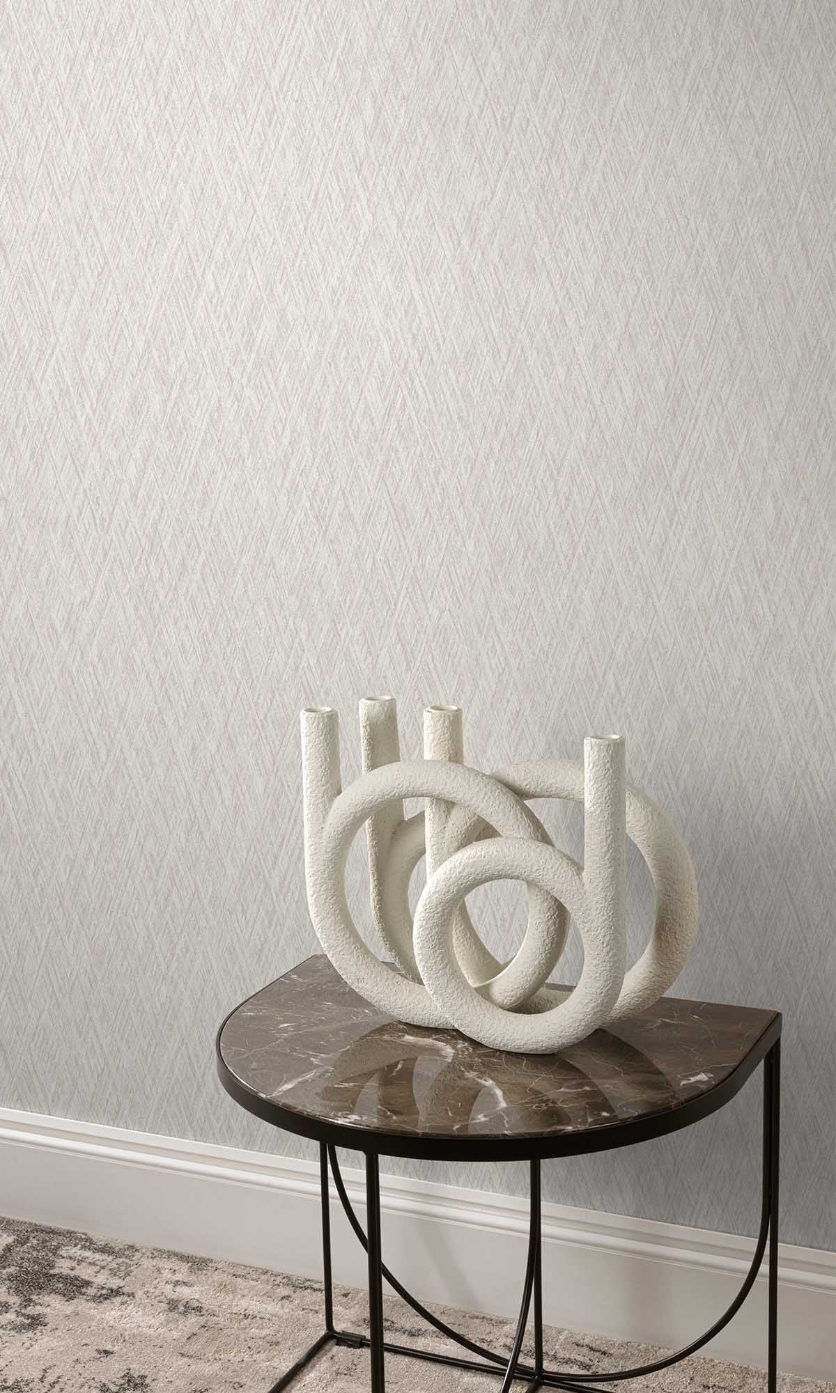 Mountain Grey Geometric Crisscross Wallpaper R10173
