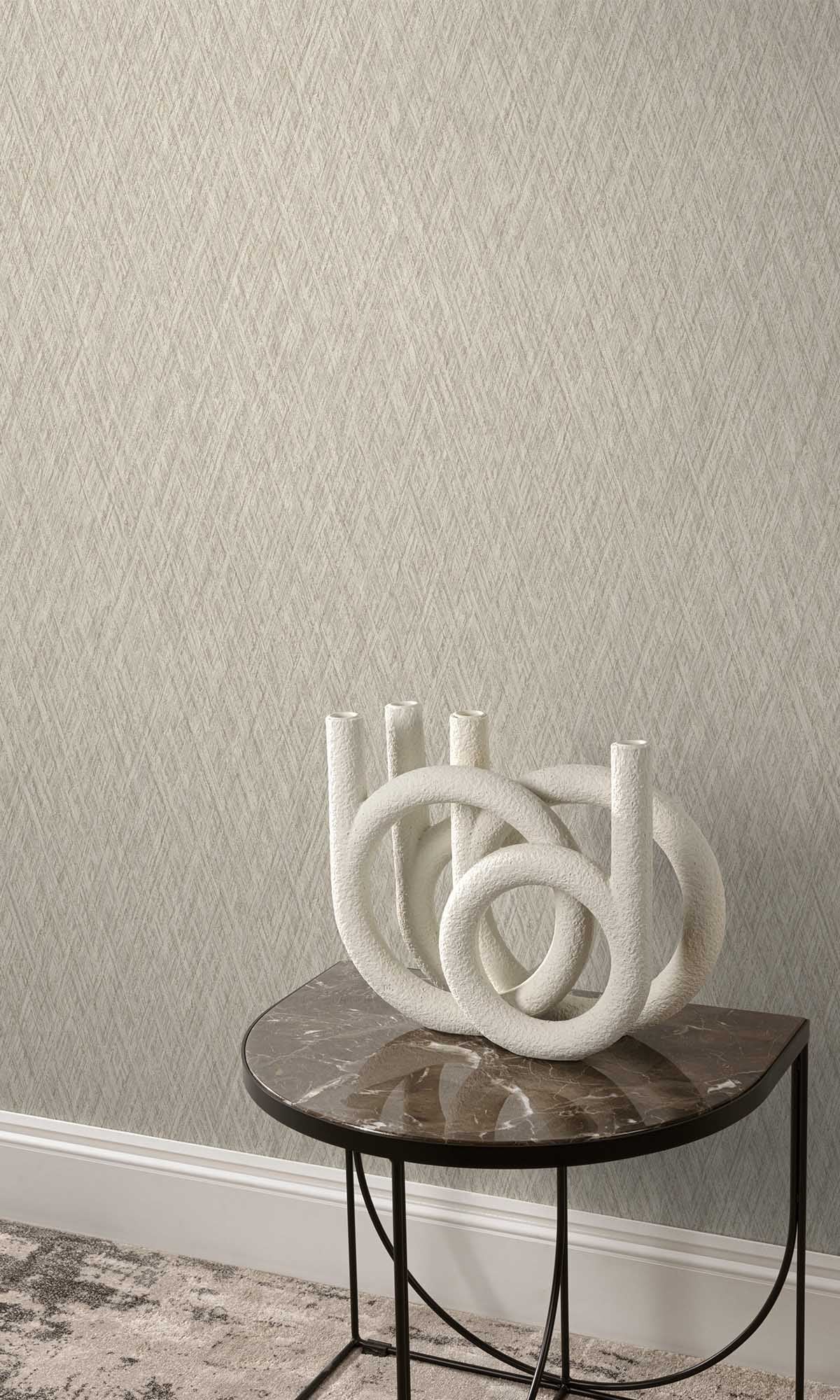 Turtledove Geometric Crisscross Wallpaper R10175
