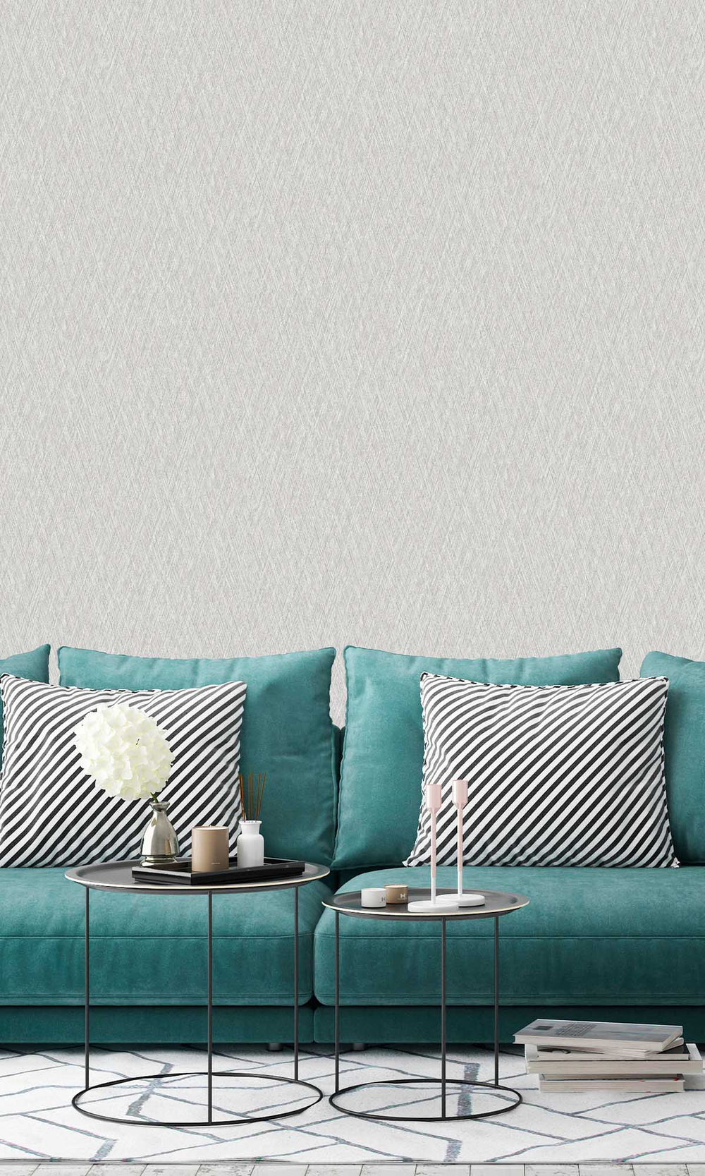 Grey Dolphin Geometric Crisscross Wallpaper R10176
