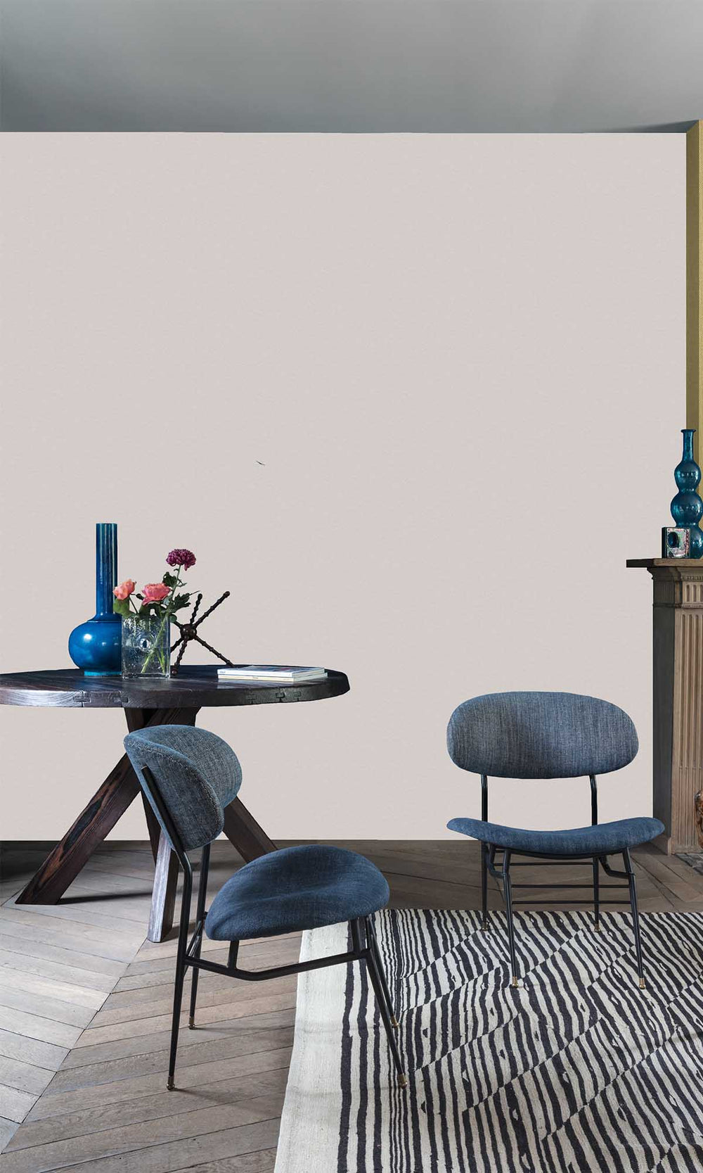 Light Taupe White Linen Look Wallpaper R10181