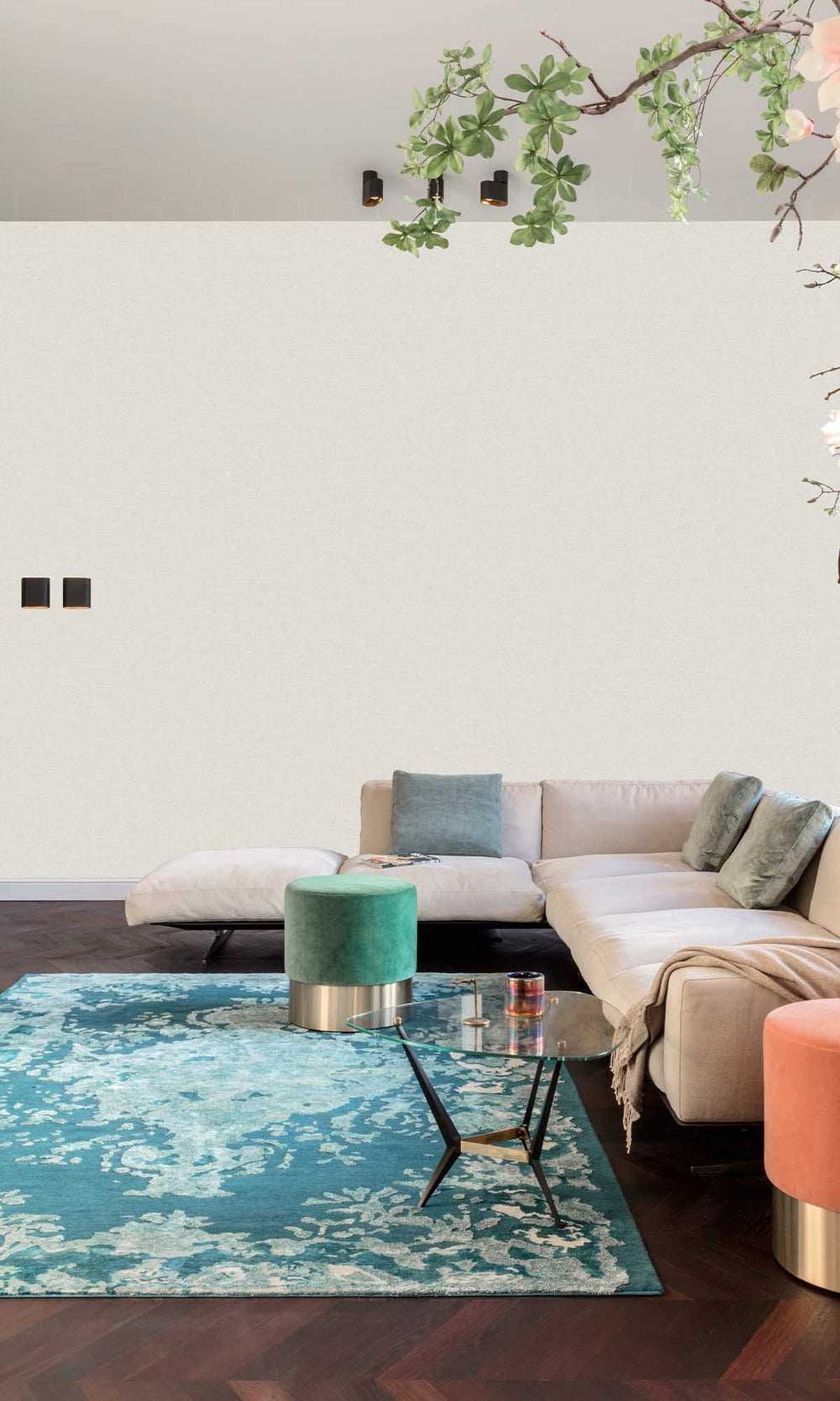 Shy Beige Linen Look Wallpaper R10185
