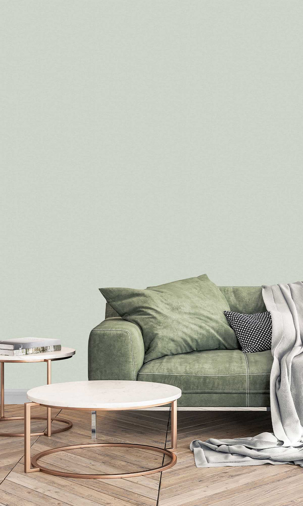 Pastel Grey Linen Look Wallpaper R10188
