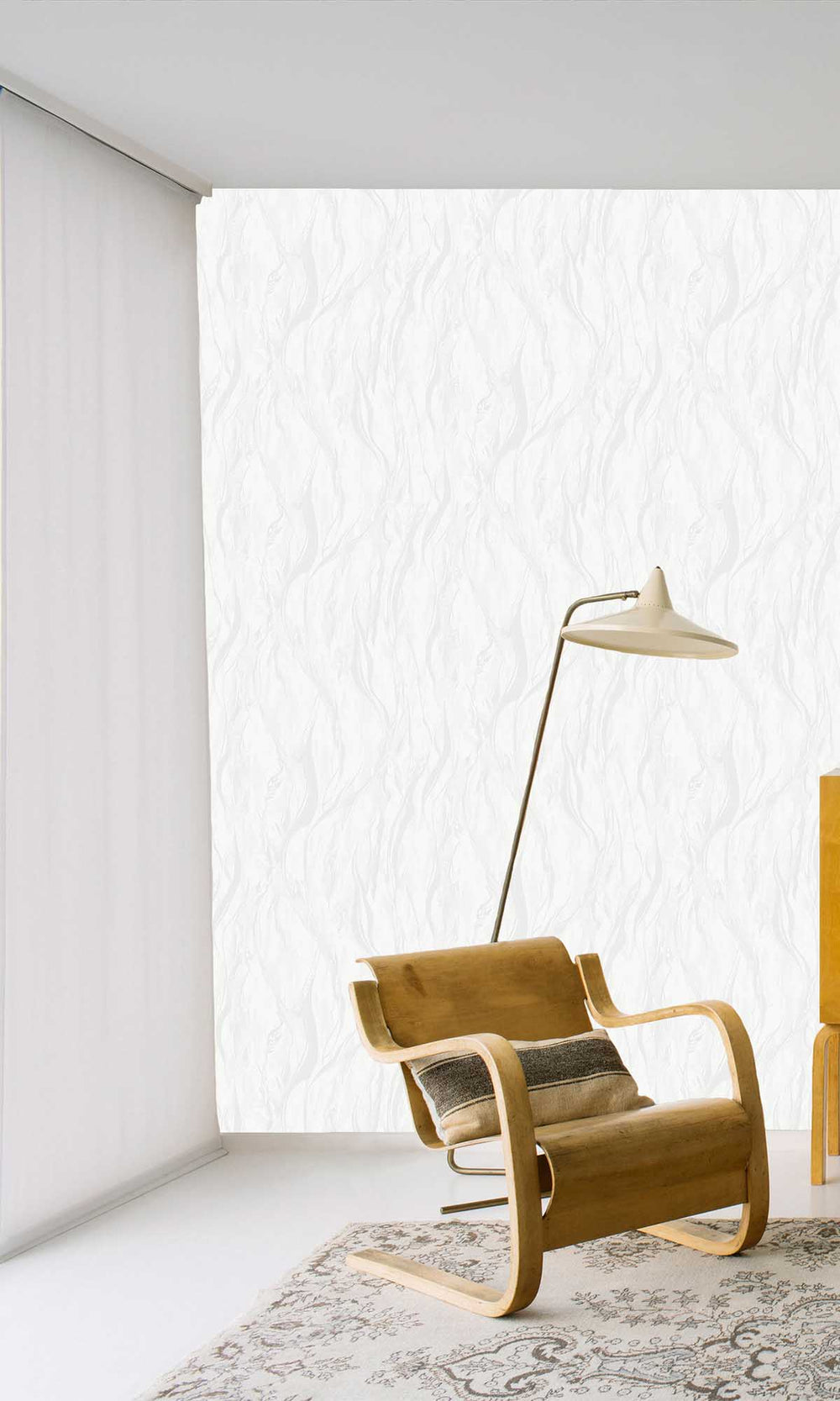 Lynx White Abstract Marble Wallpaper R10190