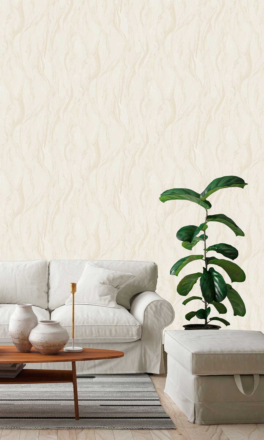 Stucco Tan Abstract Marble Wallpaper R10193