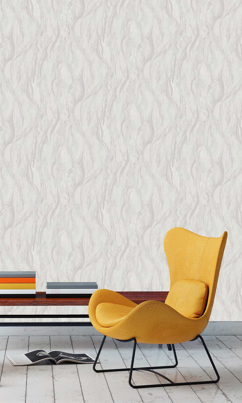 Grey Spell Abstract Marble Wallpaper R10194