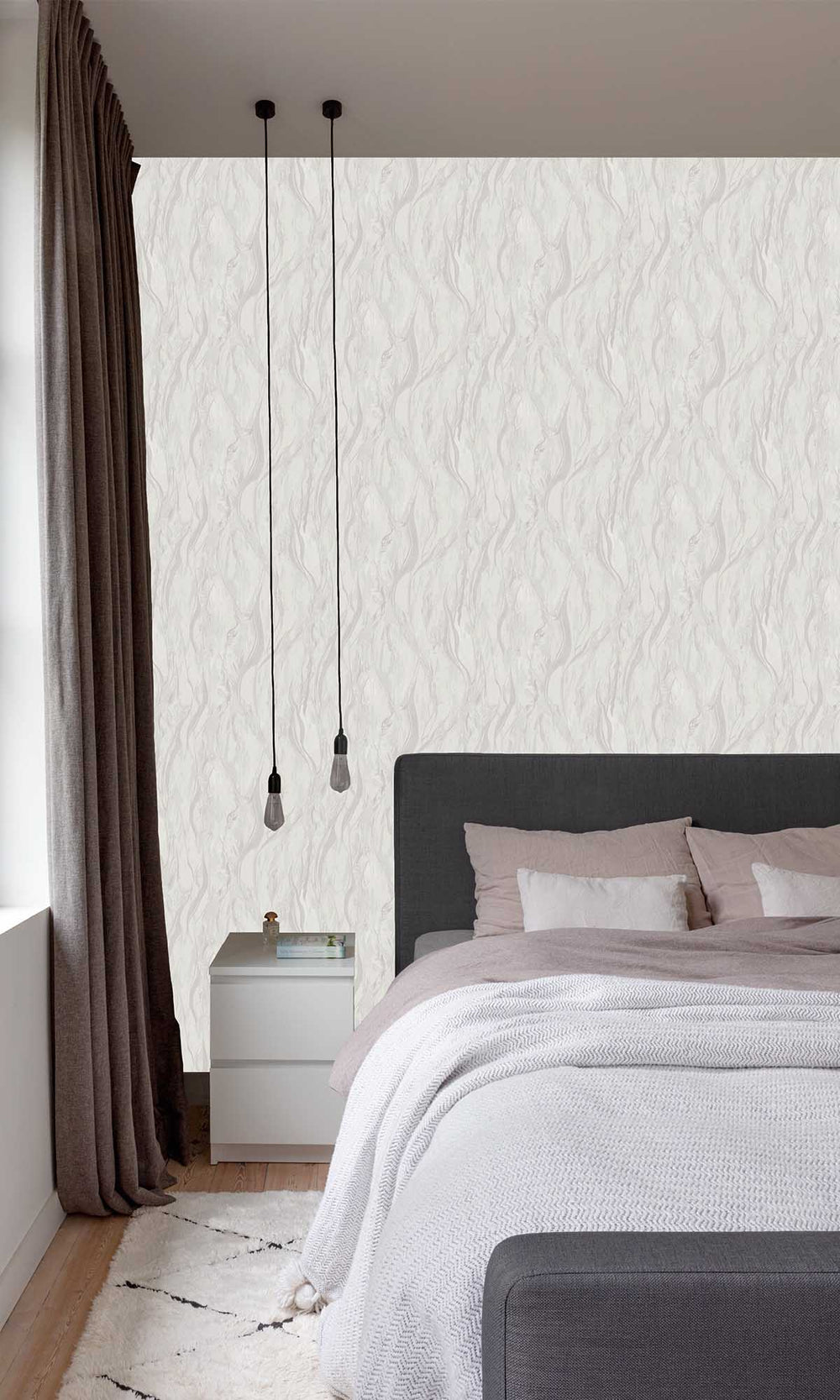 Grey Spell Abstract Marble Wallpaper R10194