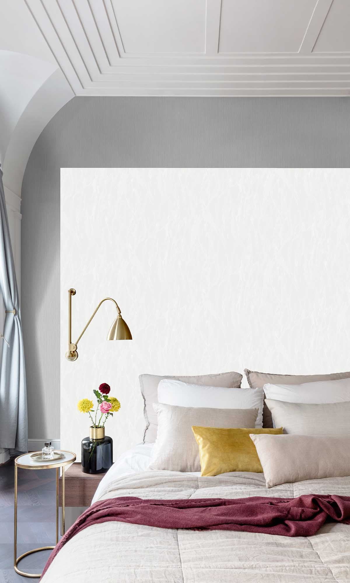 Delicate White Crumpled Paper Texture Wallpaper R10195