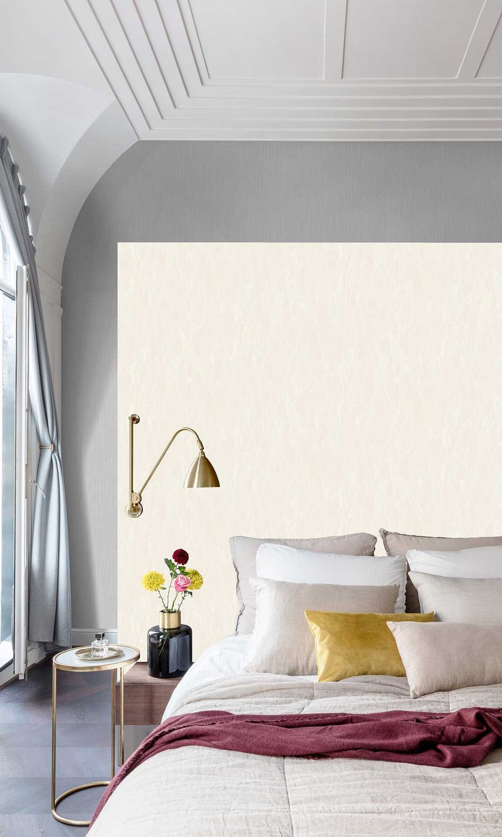 Tangelo Cream Crumpled Paper Texture Wallpaper R10196