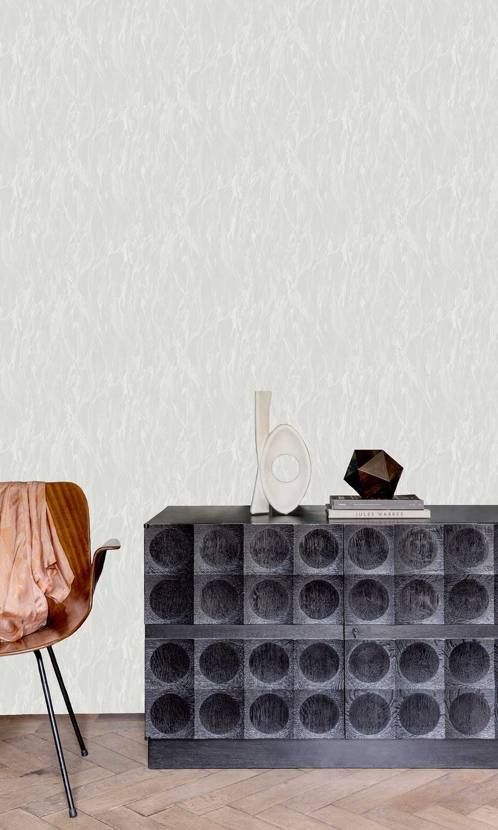 Cloudy Grey Crumpled Paper Texture Wallpaper R10197