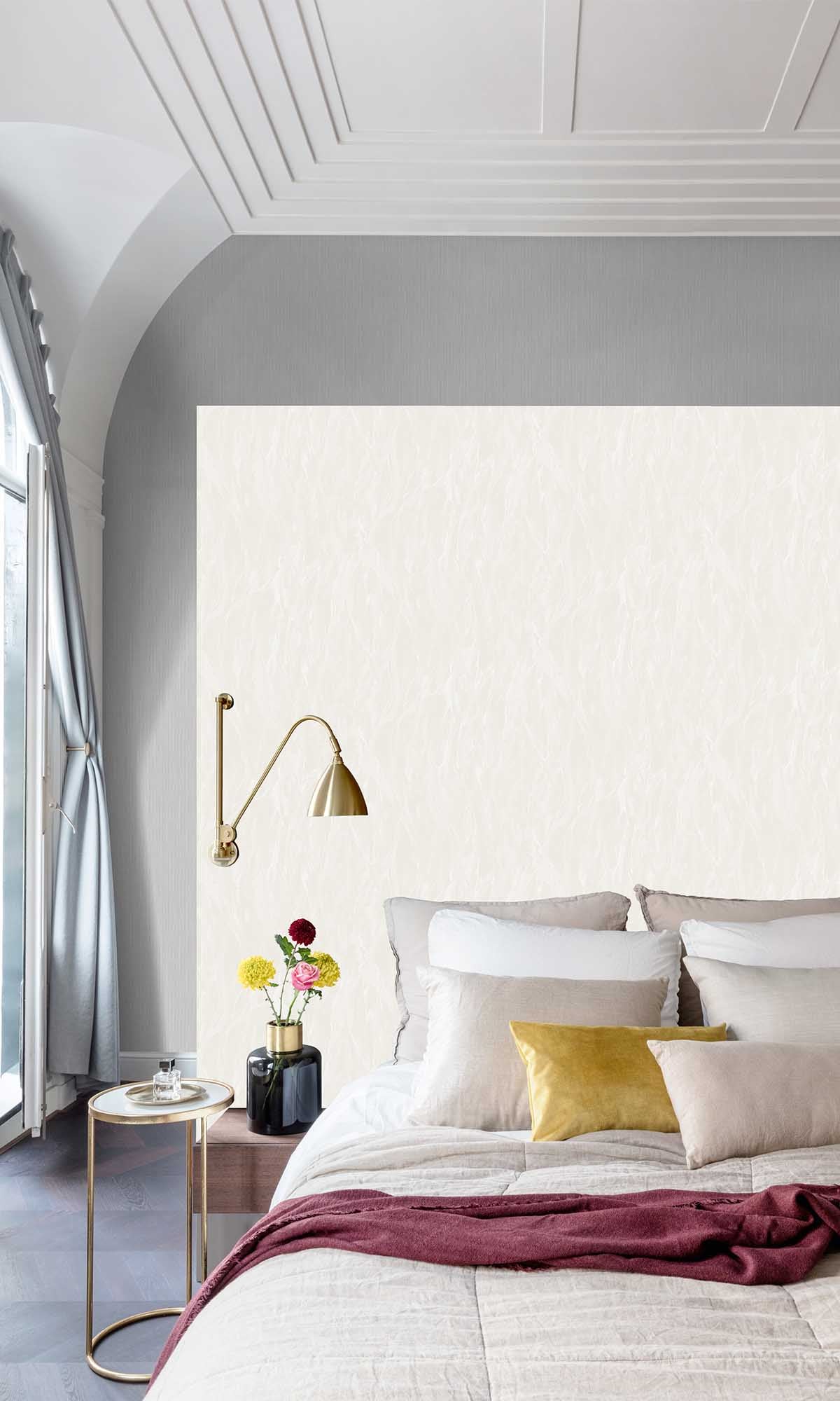 Ambrosia Ivory Crumpled Paper Texture Wallpaper R10198