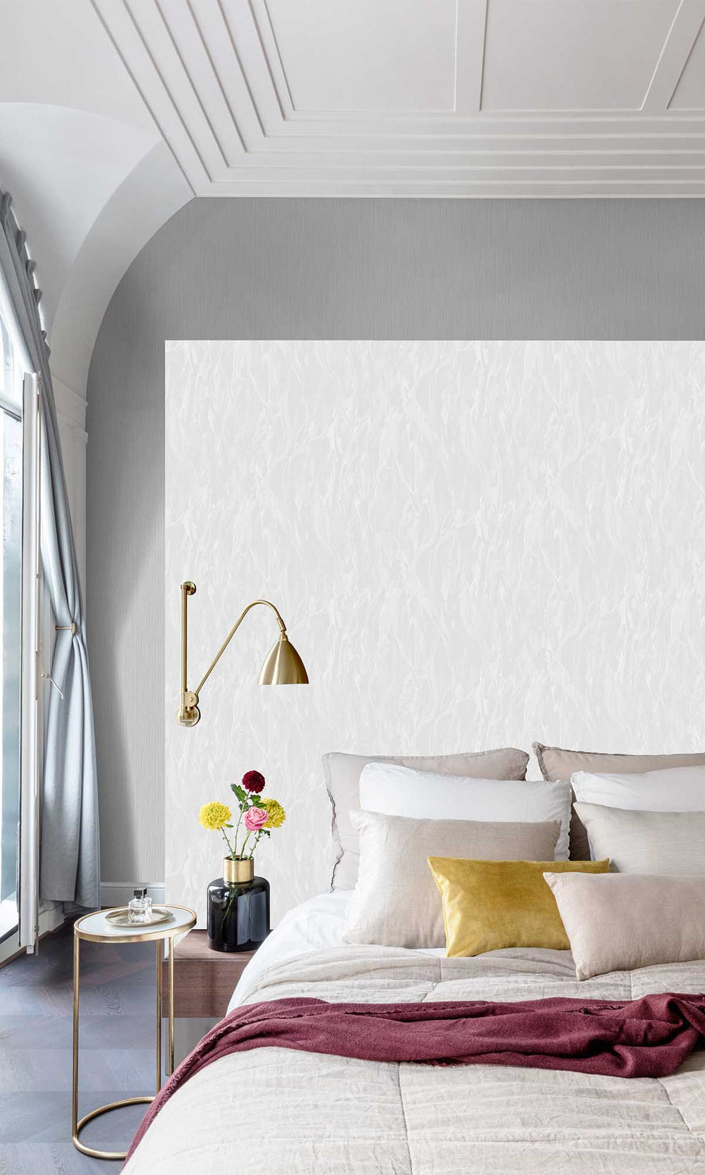 Jupiter Grey Crumpled Paper Texture Wallpaper R10199