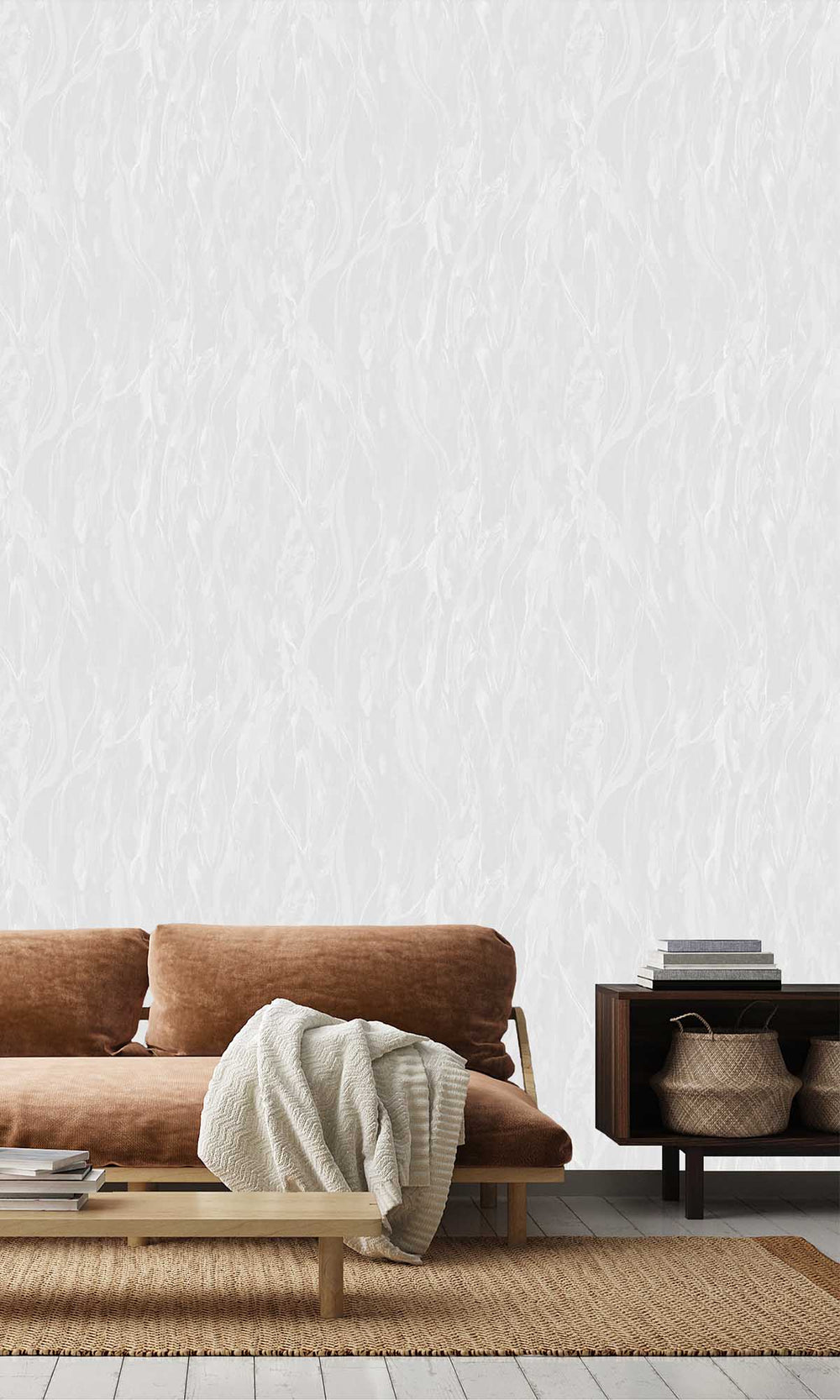 Jupiter Grey Crumpled Paper Texture Wallpaper R10199