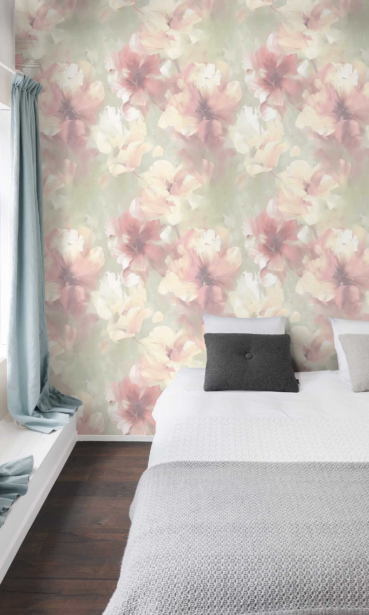 Mystic Mauve Floral Art Wallpaper R10203