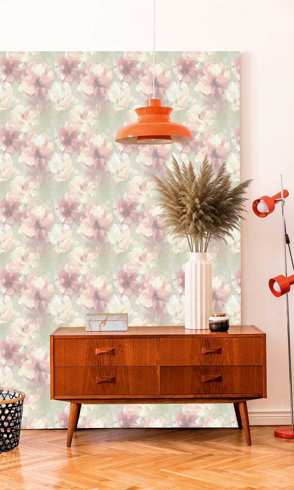 Mystic Mauve Floral Art Wallpaper R10203