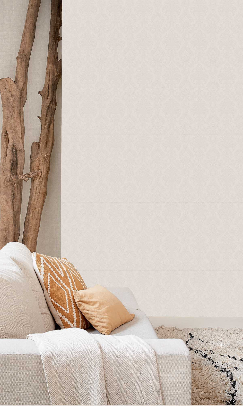 Birchwood Damask All-Over Wallpaper R10207
