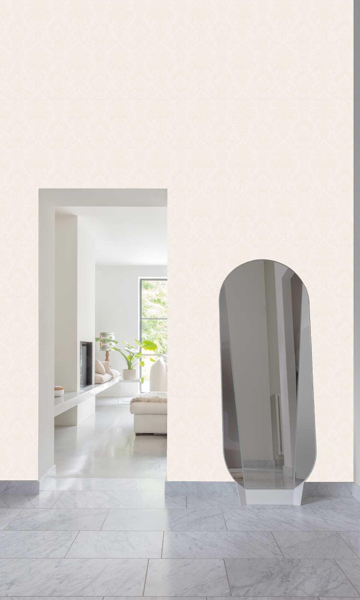 Chateau Grey Damask All-Over Wallpaper R10210