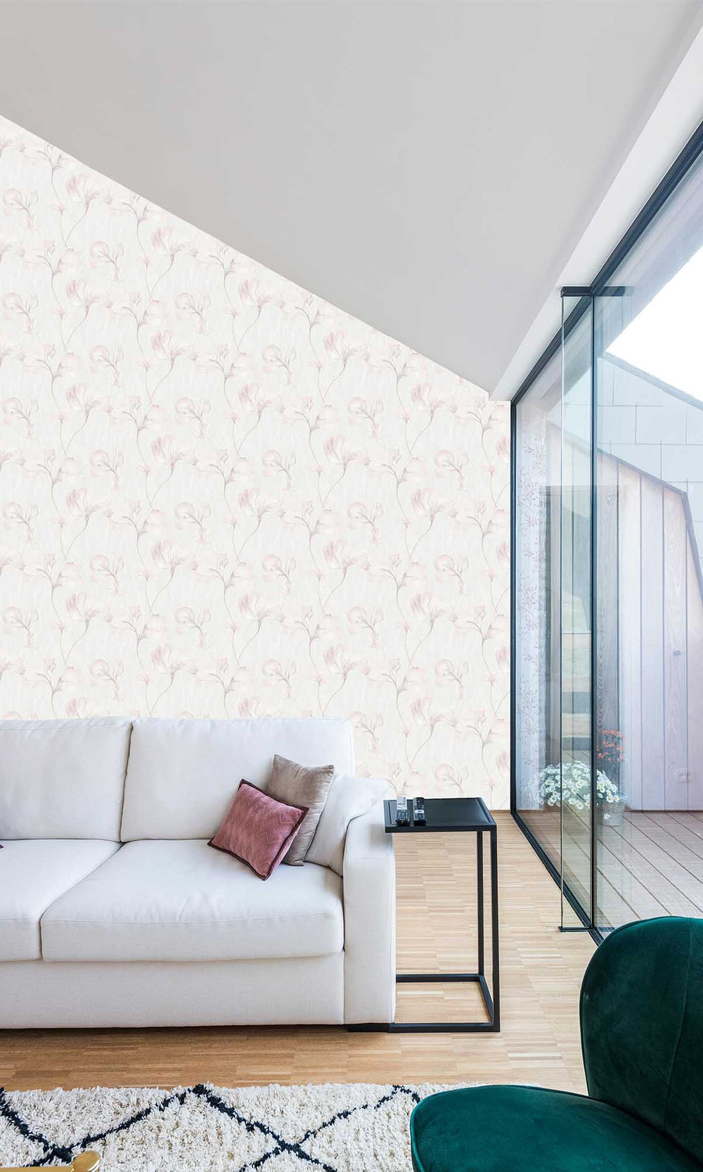 Hazel Blush Wildflowers Wallpaper R10211