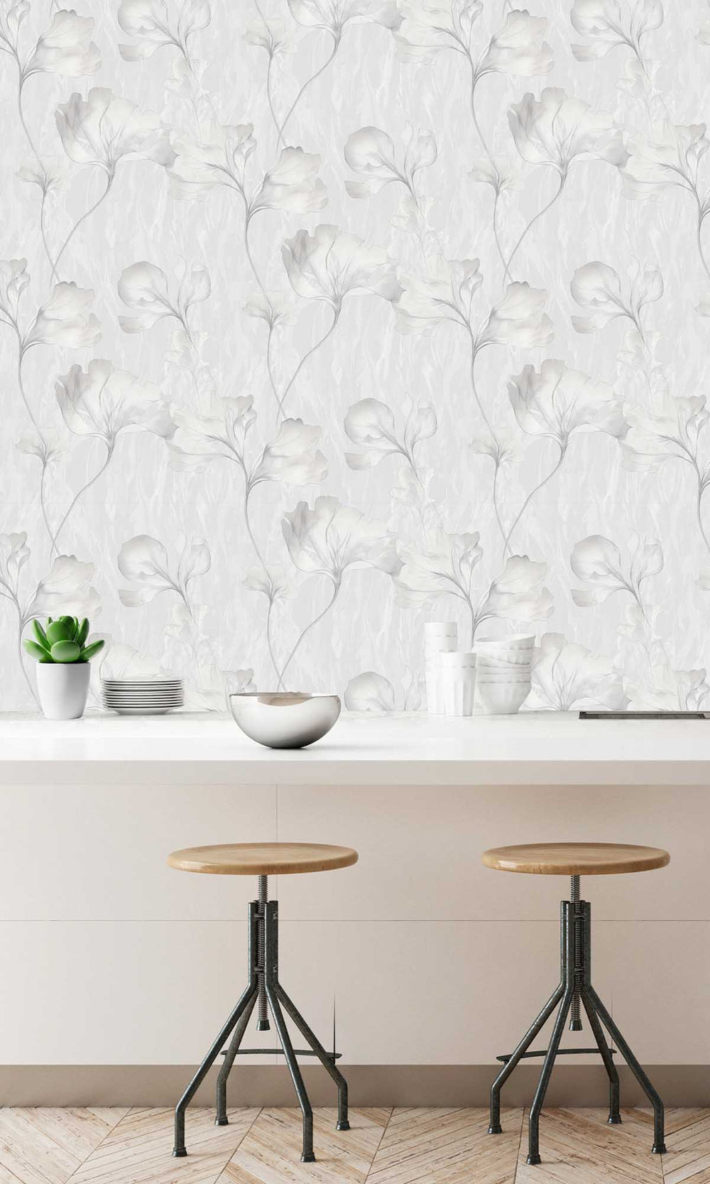 Silver Lake Wildflowers Wallpaper R10215