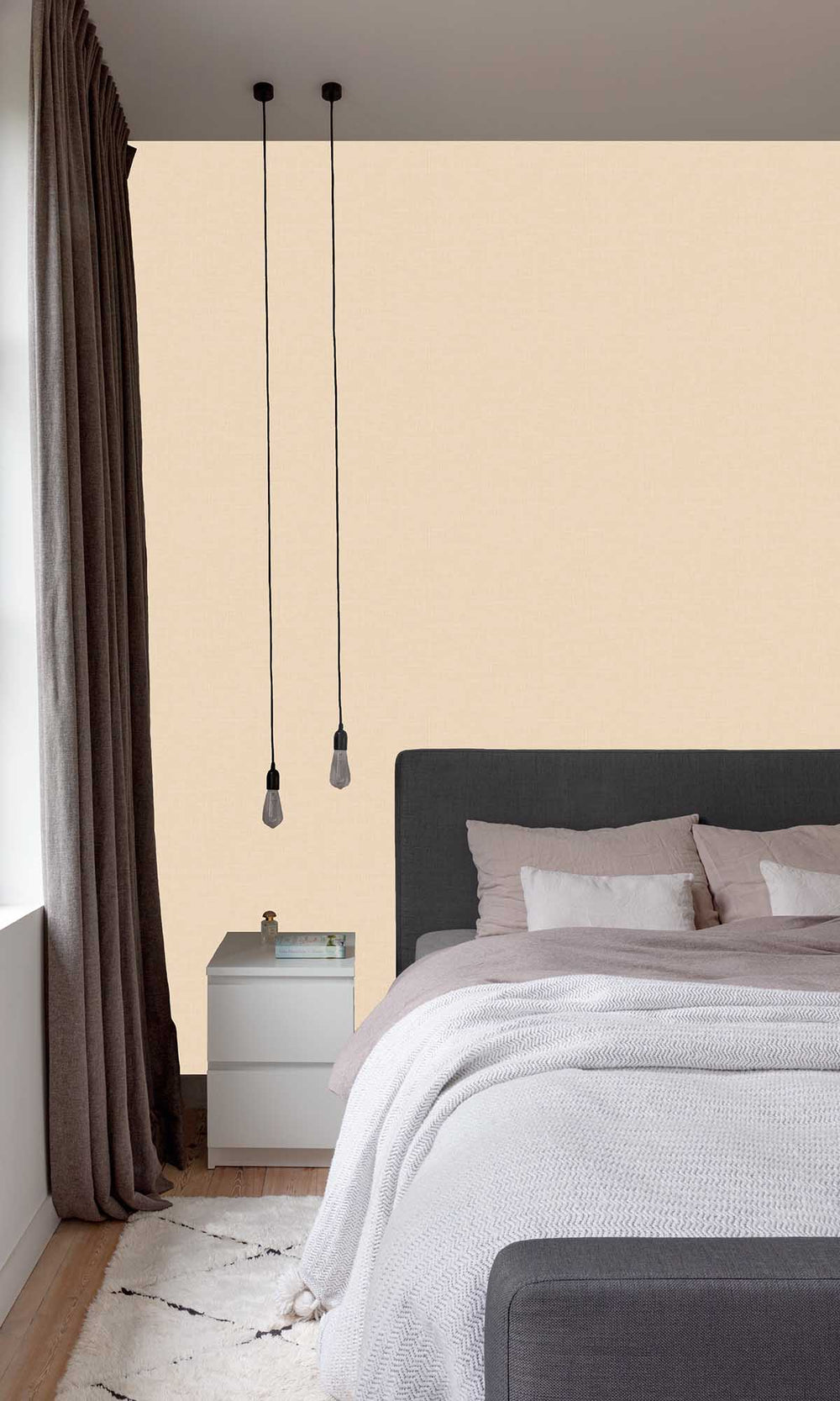 Swiss Coffee Linen Texture Wallpaper R10216
