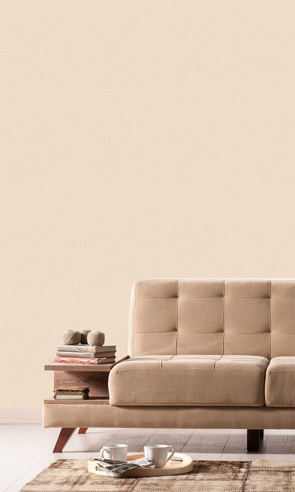 Swiss Coffee Linen Texture Wallpaper R10216