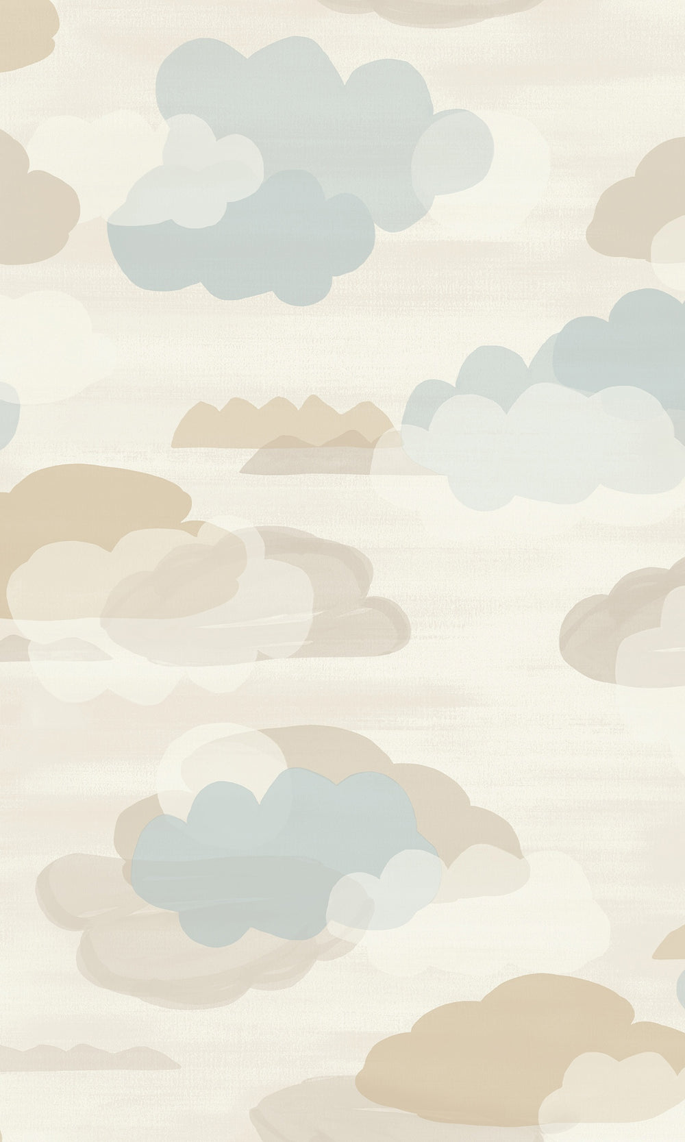Wheat Sheaf Fluffy Clouds Wallpaper R10222