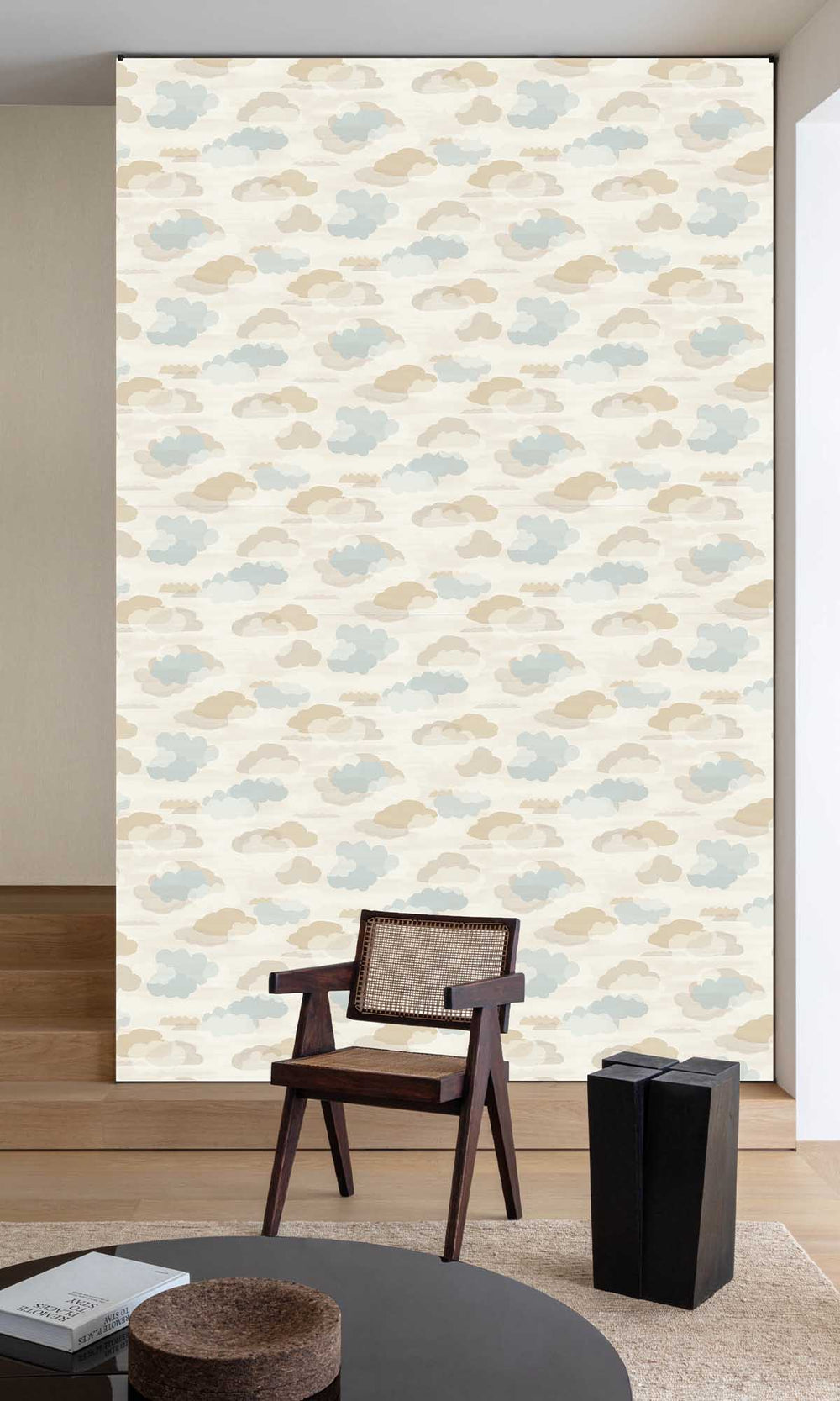 Wheat Sheaf Fluffy Clouds Wallpaper R10222