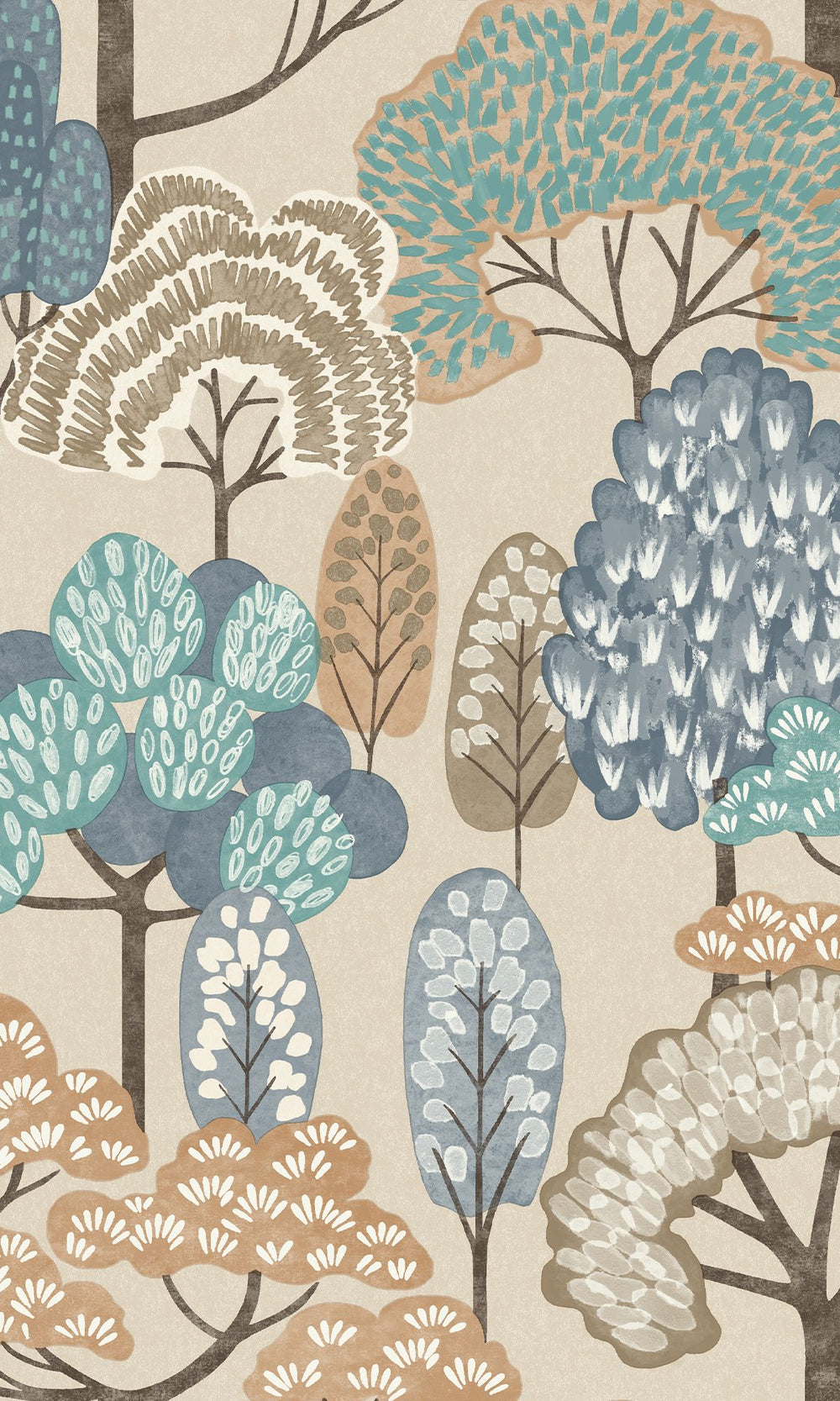 Scatman Blue Stylized Trees Wallpaper R10226